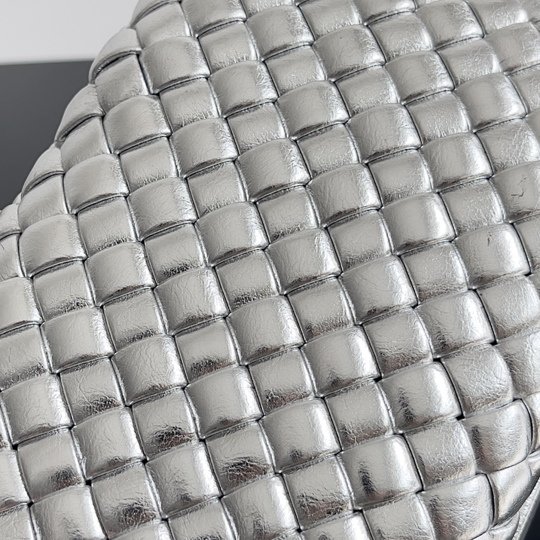 [TOP] Bottega Veneta BV Evening Clutch Bag 20.5x6x12.5cm - Gold/ Silver