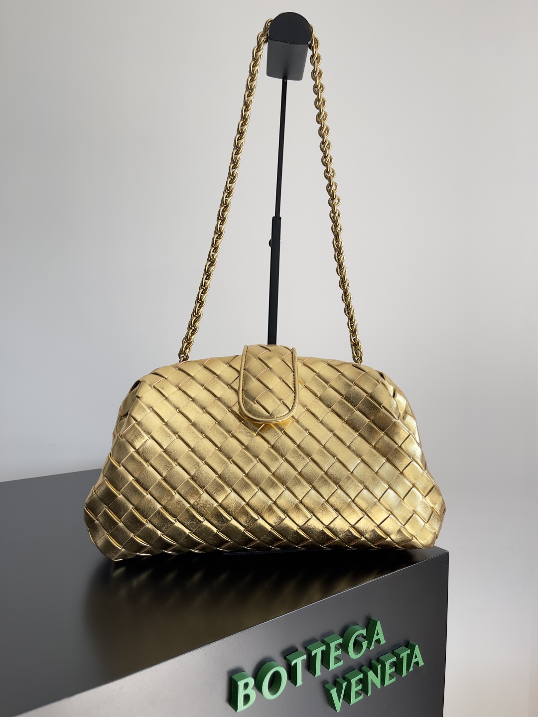 [TOP] Bottega Veneta BV Lauren 1980 Clutch Bag 27x15x8cm/31.5x16.5x11cm - Gold/Silver
