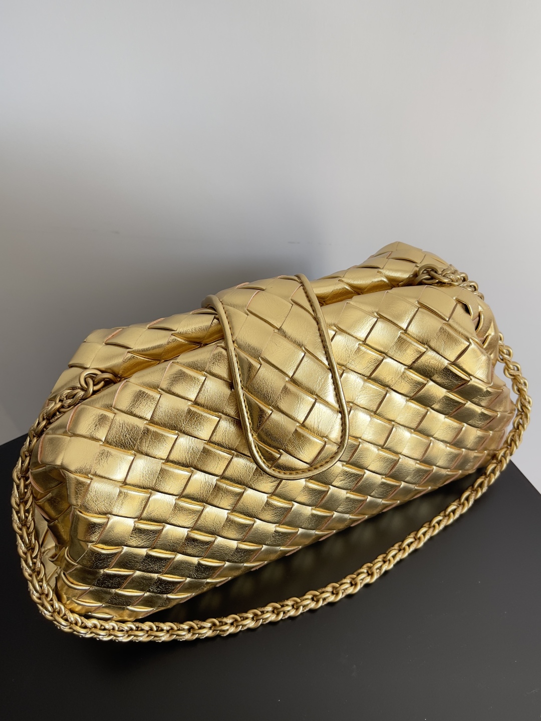 [TOP] Bottega Veneta BV Lauren 1980 Clutch Bag 27x15x8cm/31.5x16.5x11cm - Gold/Silver