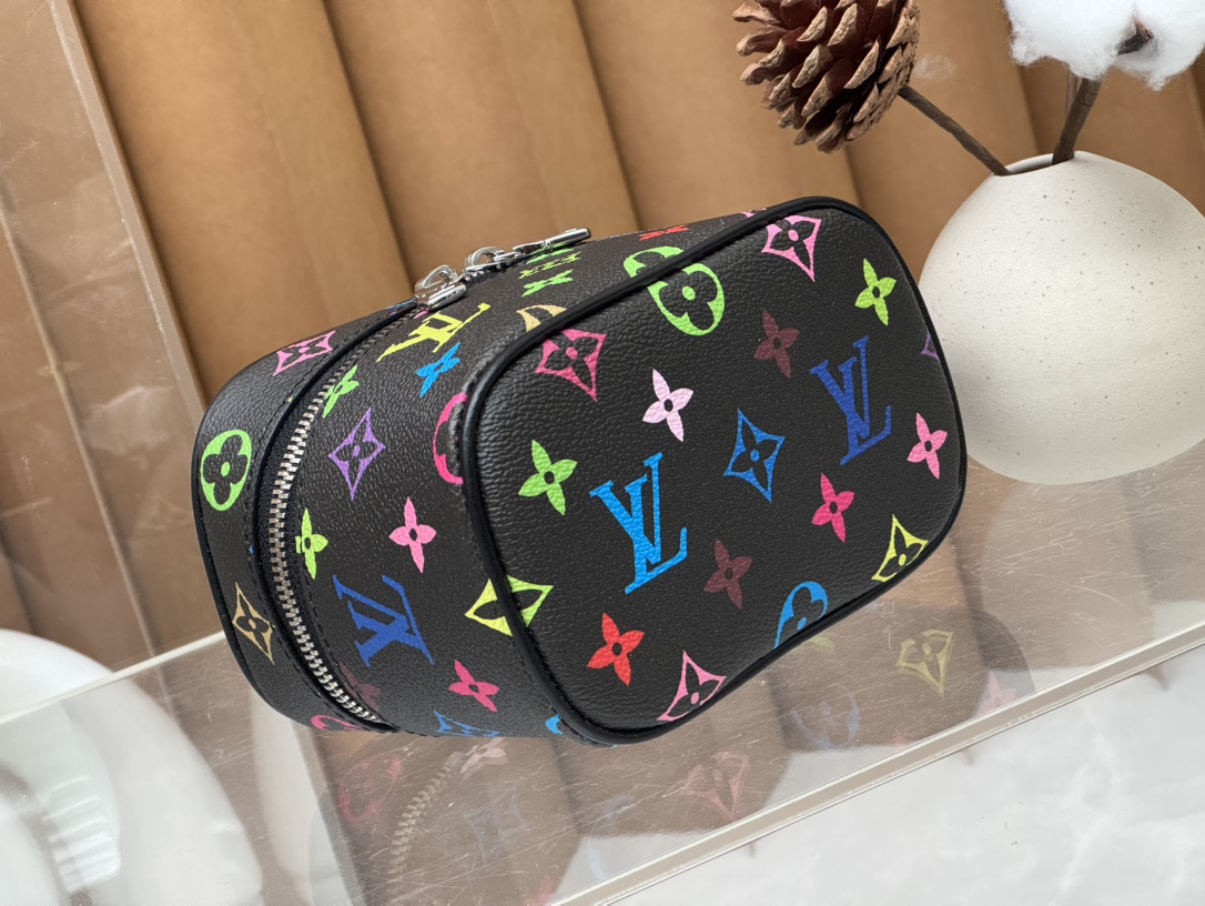 [TOP] Louis Vuitton LV Nice Nano Bag 14x10.2x8.5cm - Black