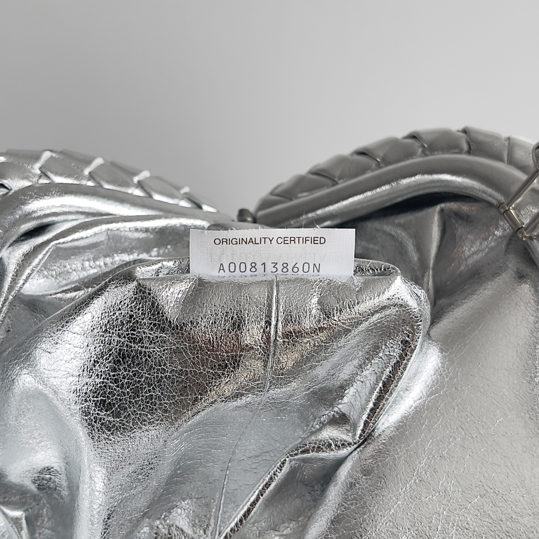 [TOP] Bottega Veneta BV Lauren 1980 Clutch Bag 27x15x8cm/31.5x16.5x11cm - Gold/Silver