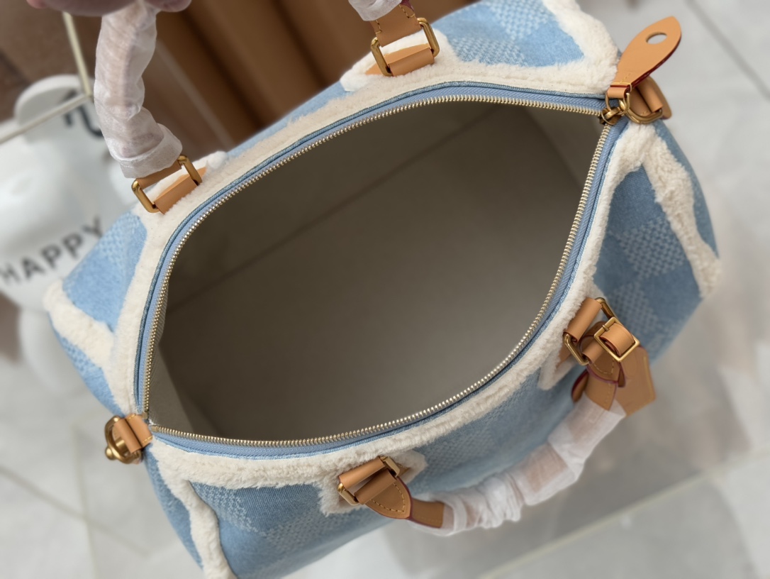 [TOP] Louis Vuitton LV Speedy 40 Bandoulière Bag Damier Denim 40 x 26 x 23 cm - Blue