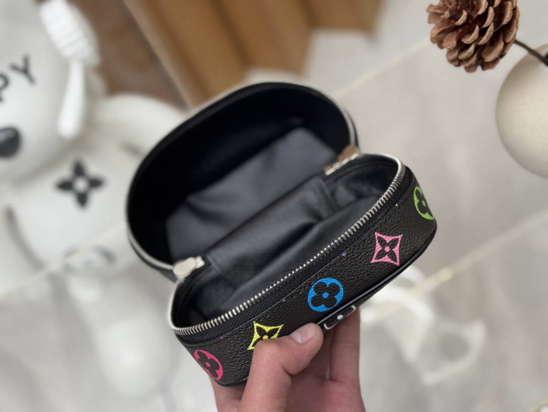 [TOP] Louis Vuitton LV Nice Nano Bag 14x10.2x8.5cm - Black