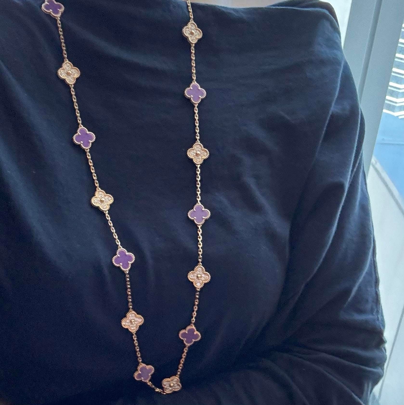 [TOP] Van Cleef & Arpels Long Necklace with 20 Flowers - 3 Colors