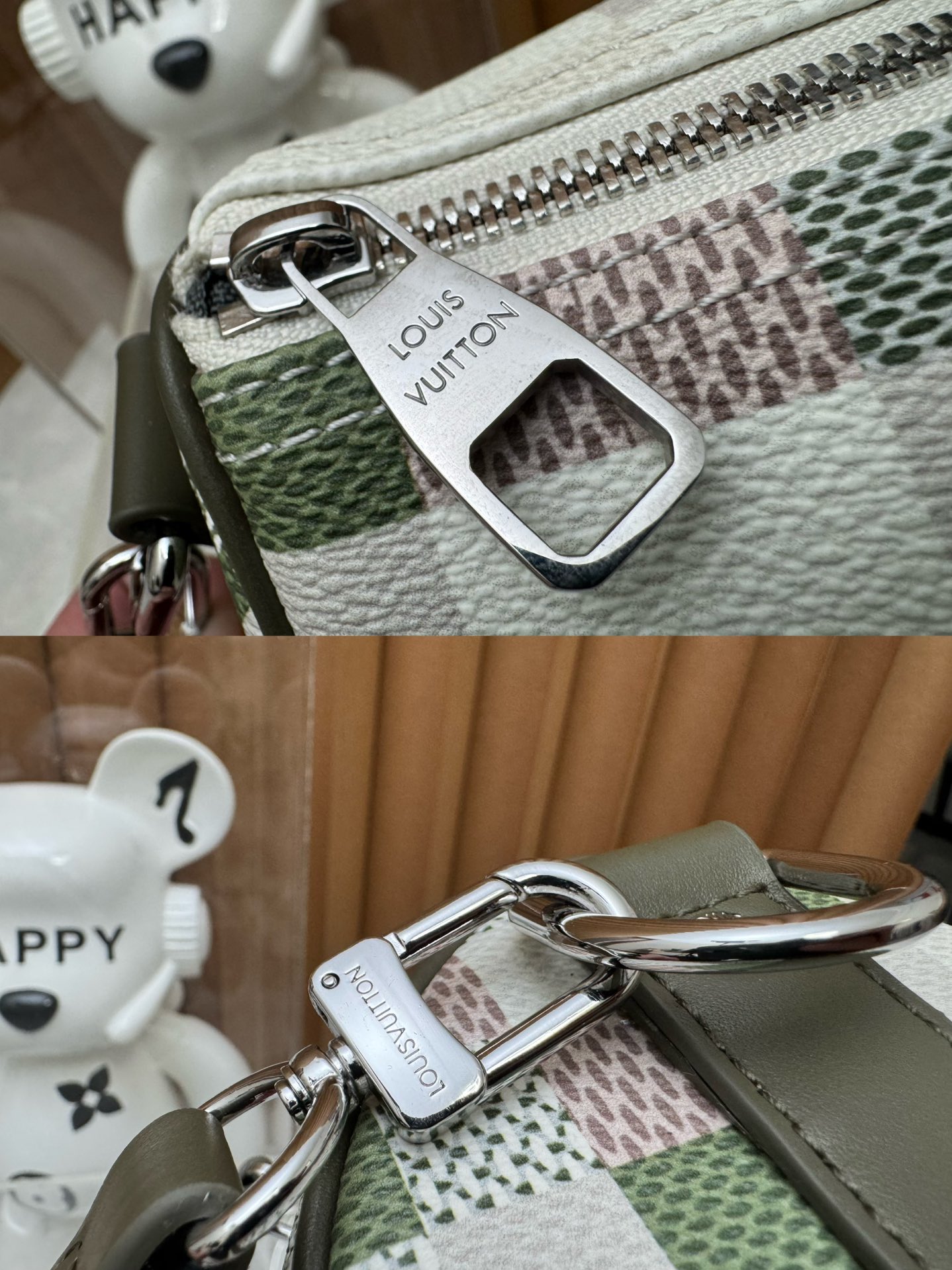 [TOP] Louis Vuitton LV Keepall Bandoulière 25 Handbag 25 x 15 x 11cm - Green and Beige