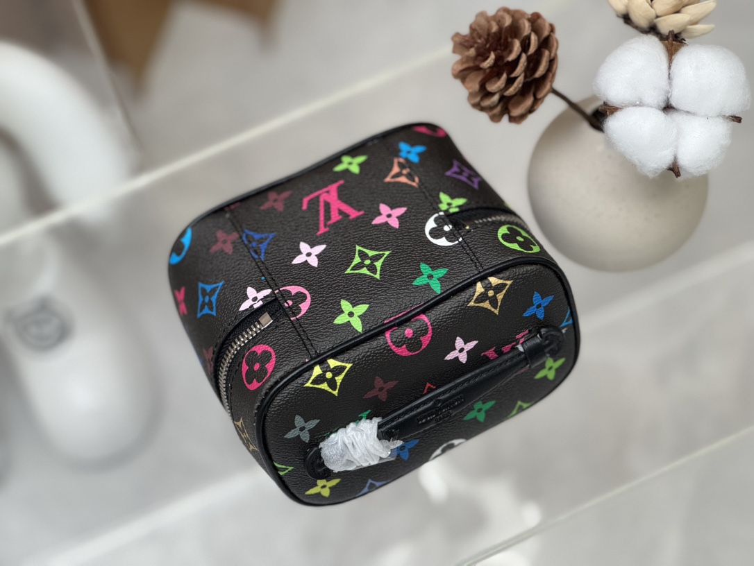 [TOP] Louis Vuitton LV Nice Nano Bag 14x10.2x8.5cm - Black