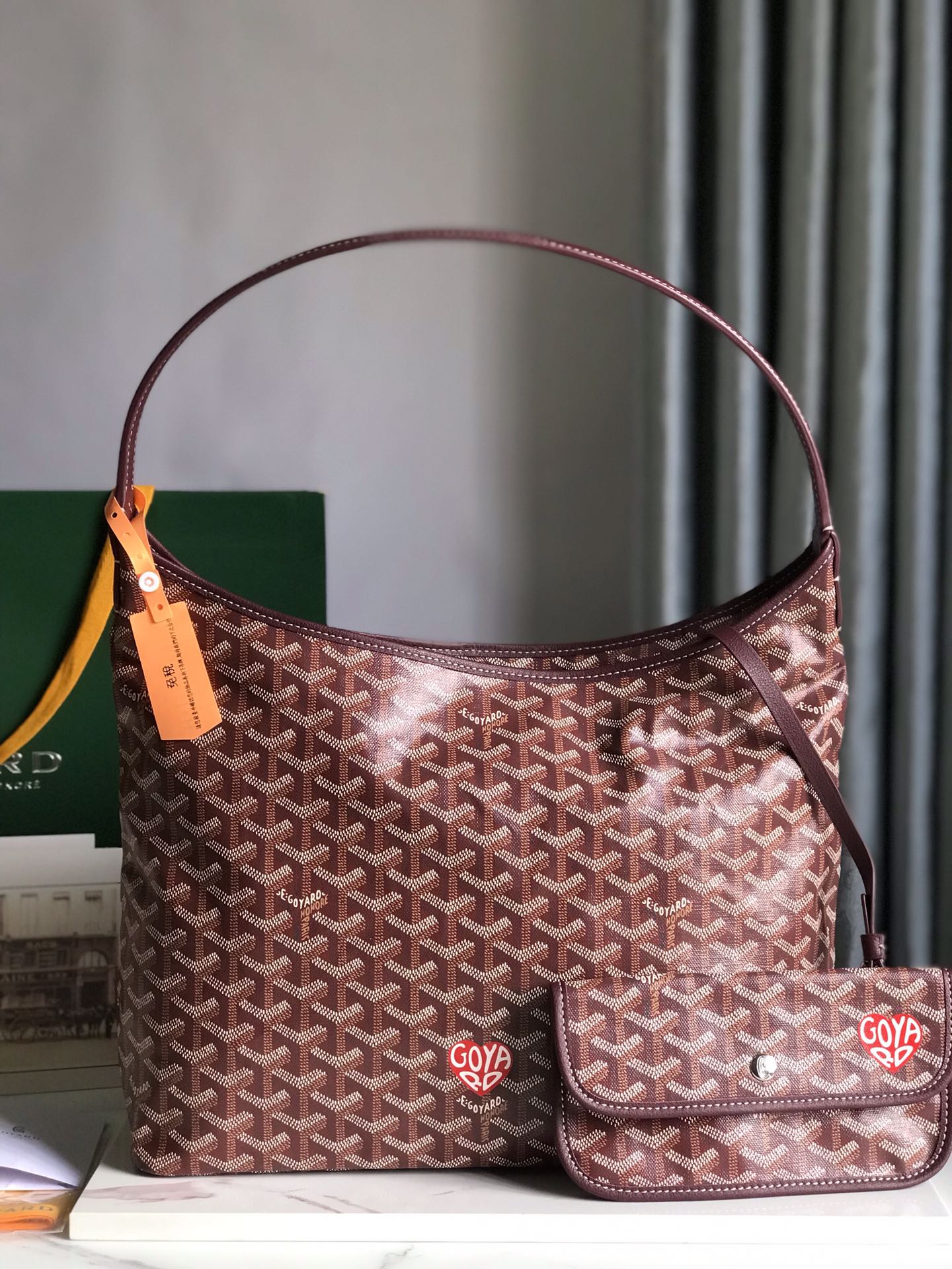 [TOP] Goyard Hobo Bohème Bag with Heart Printed 42×27×15cm - 7 Colour