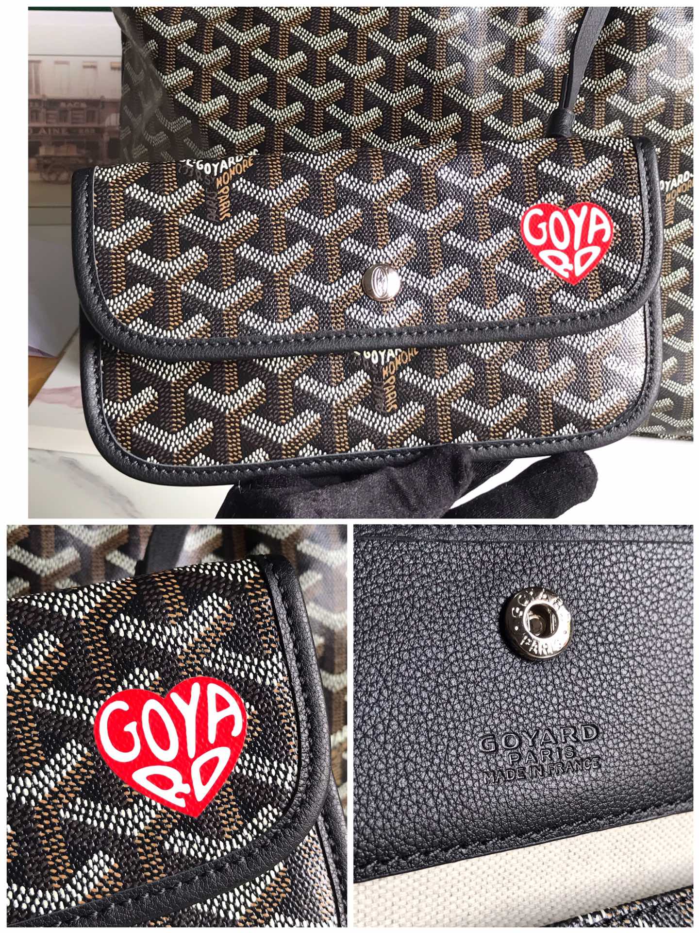 [TOP] Goyard Hobo Bohème Bag with Heart Printed 42×27×15cm - 7 Colour