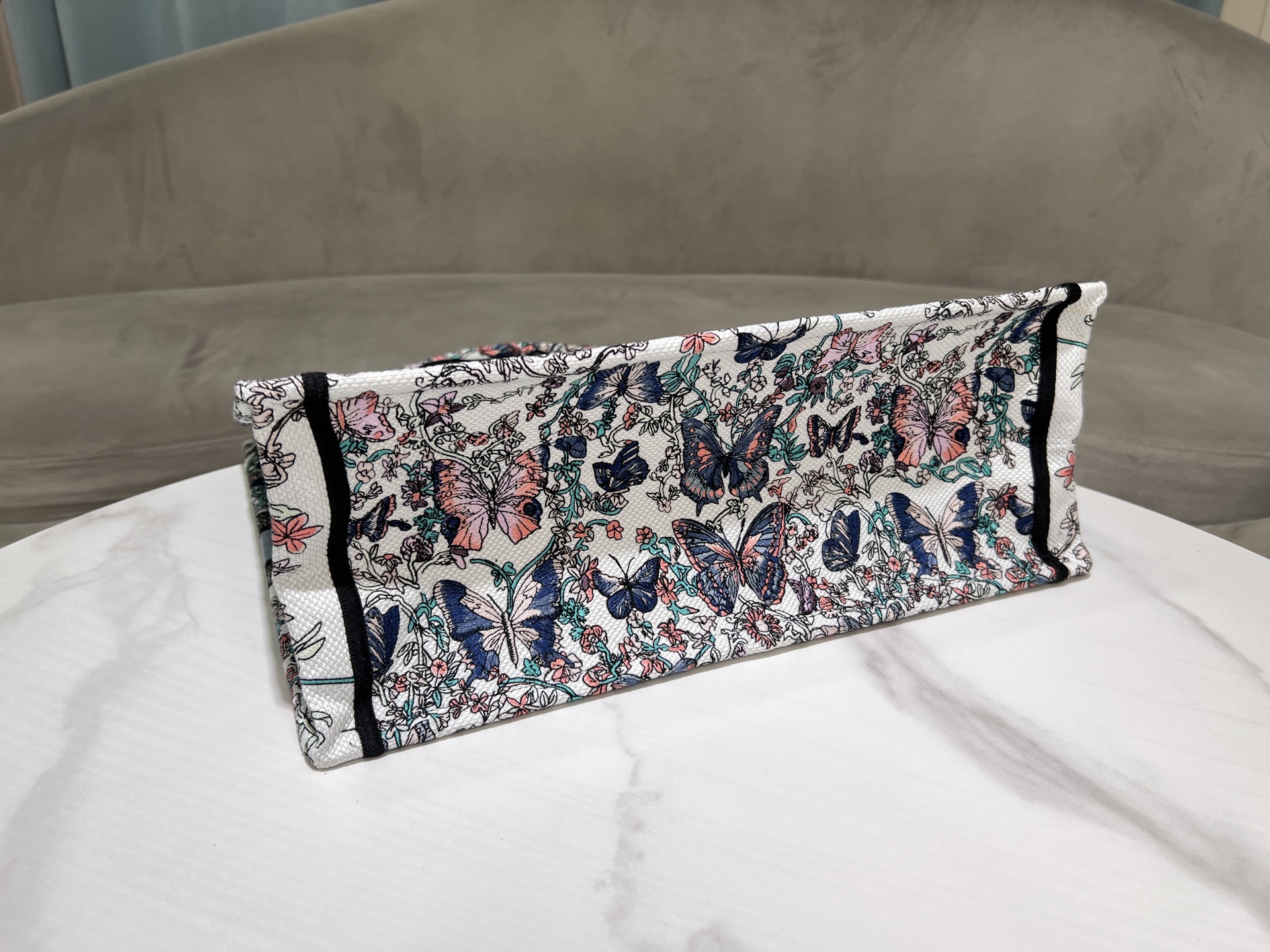 [TOP] Christian Dior  Book Tote Bag - 3 Sizes - White and Blue