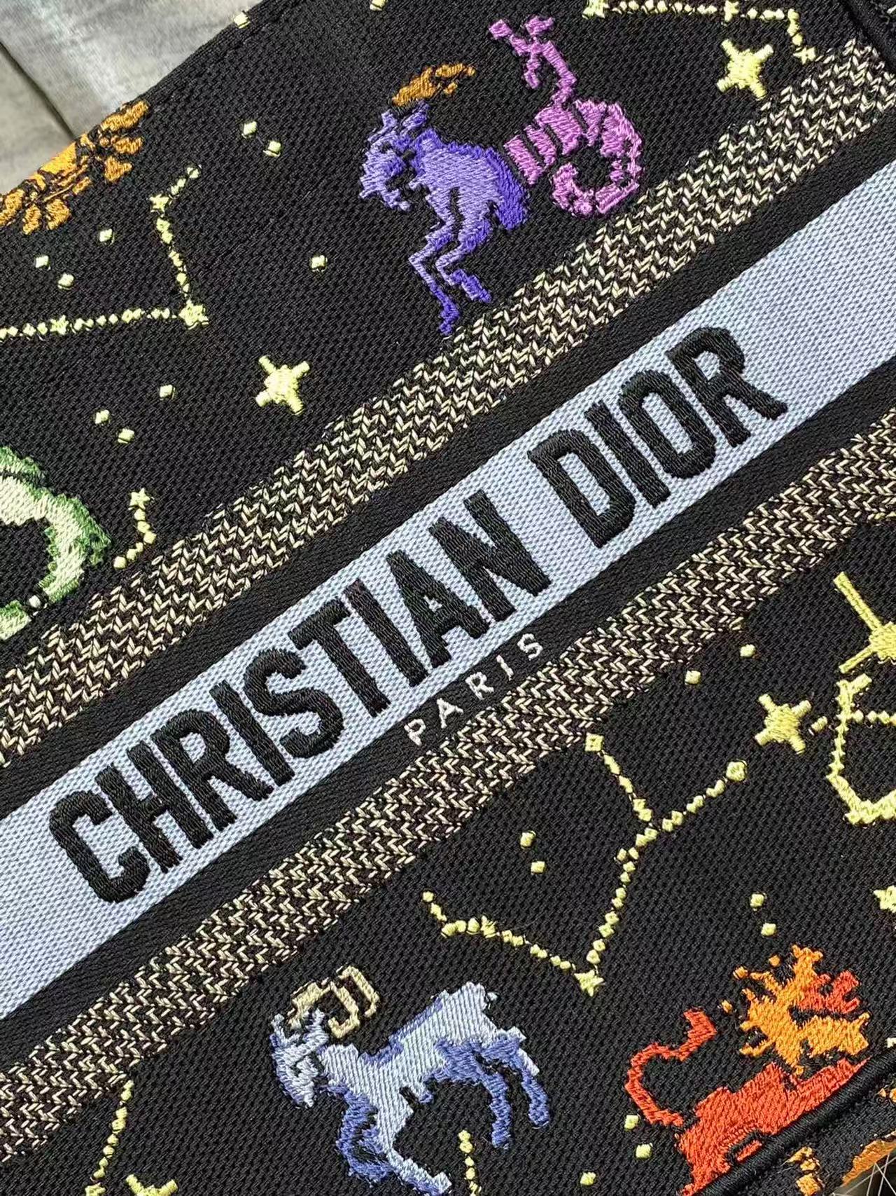 [TOP] Christian Dior  Book Tote Bag - 3 Sizes - Black