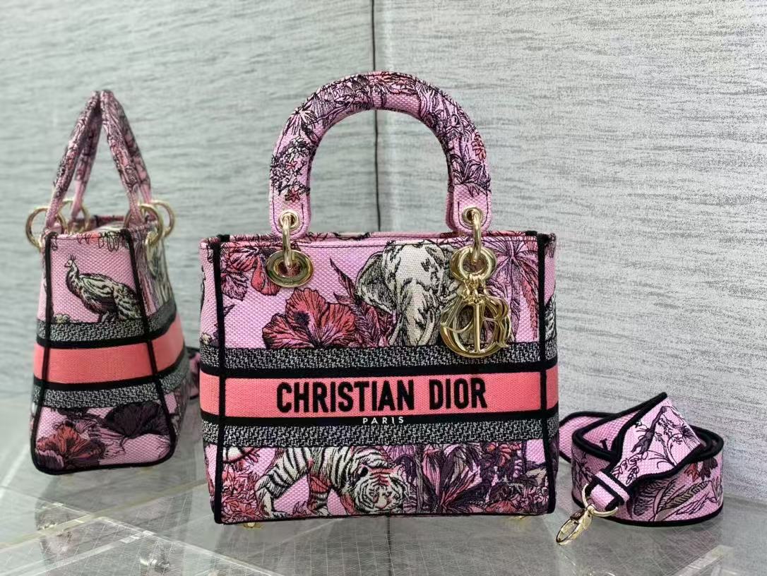[TOP] Christian Dior Lady Dior Bag 24*11*20cm - Pink