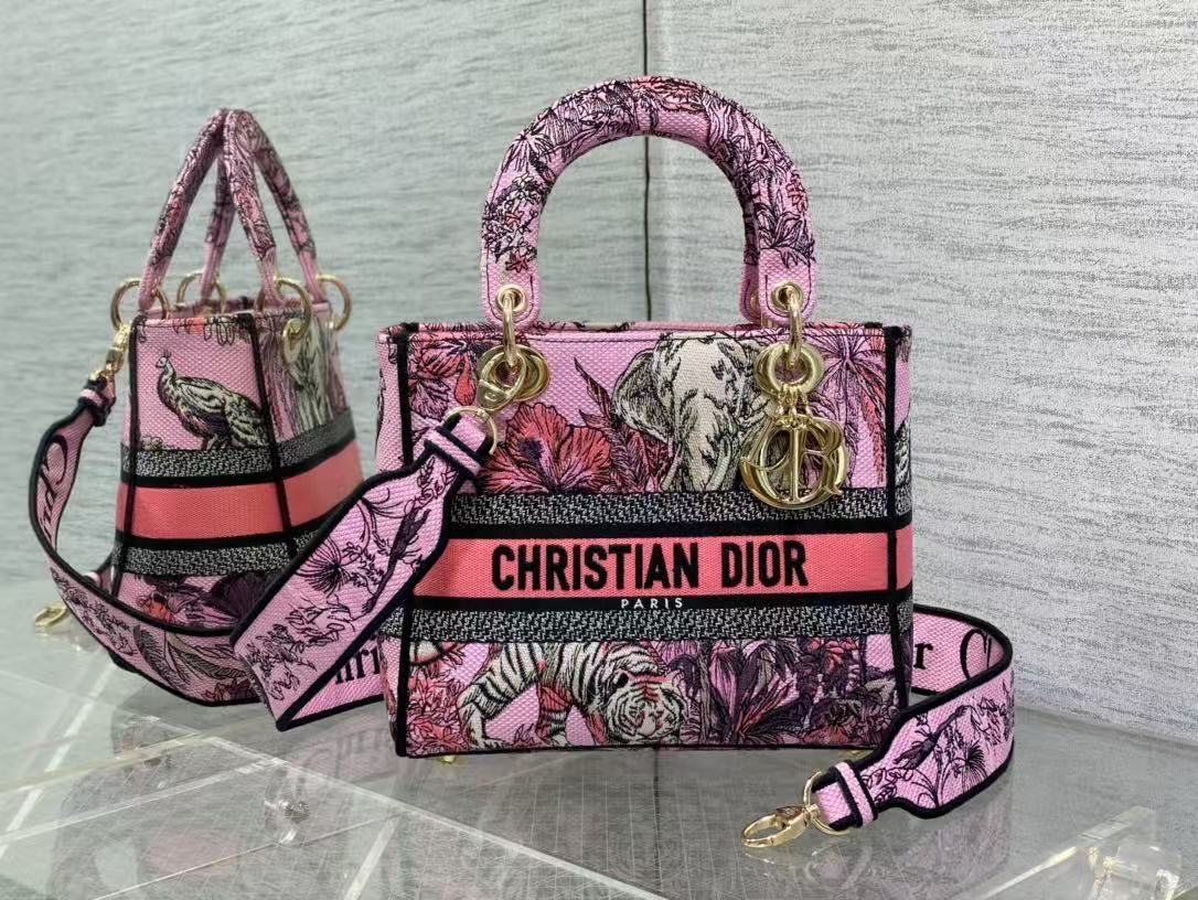 [TOP] Christian Dior Lady Dior Bag 24*11*20cm - Pink