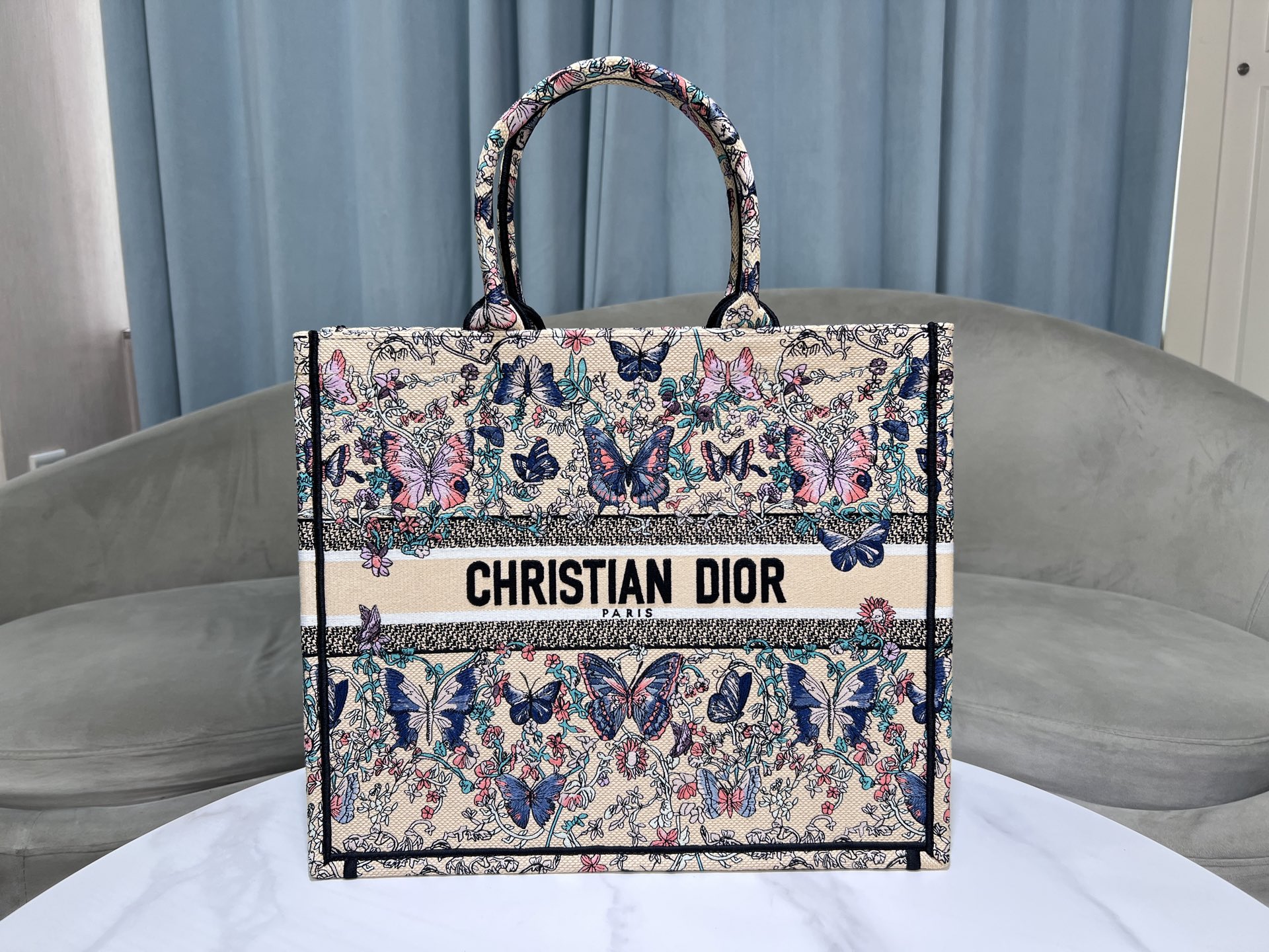 [TOP] Christian Dior  Book Tote Bag - 2 Sizes - Pink and Beige