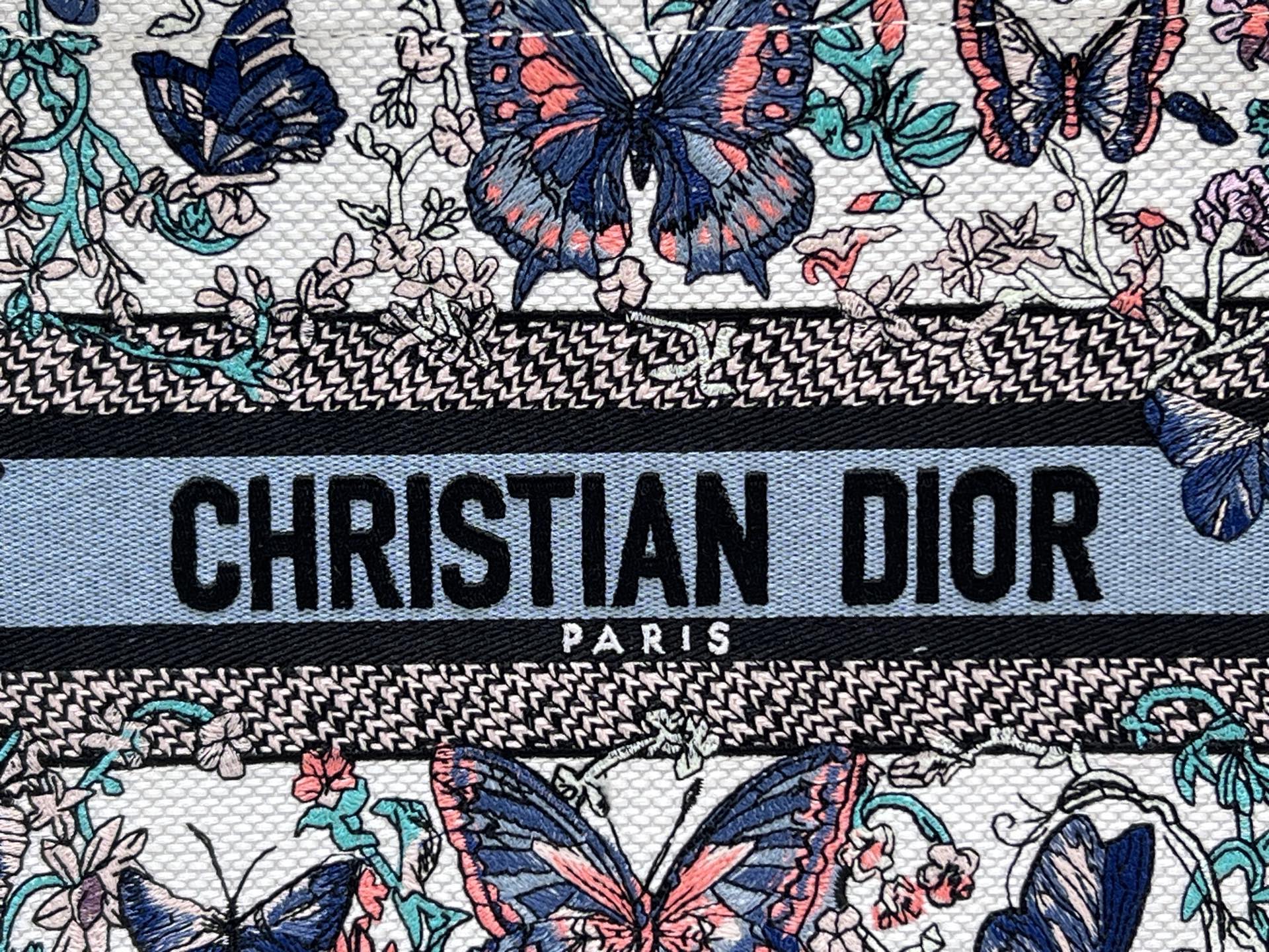 [TOP] Christian Dior  Book Tote Bag - 3 Sizes - White and Blue