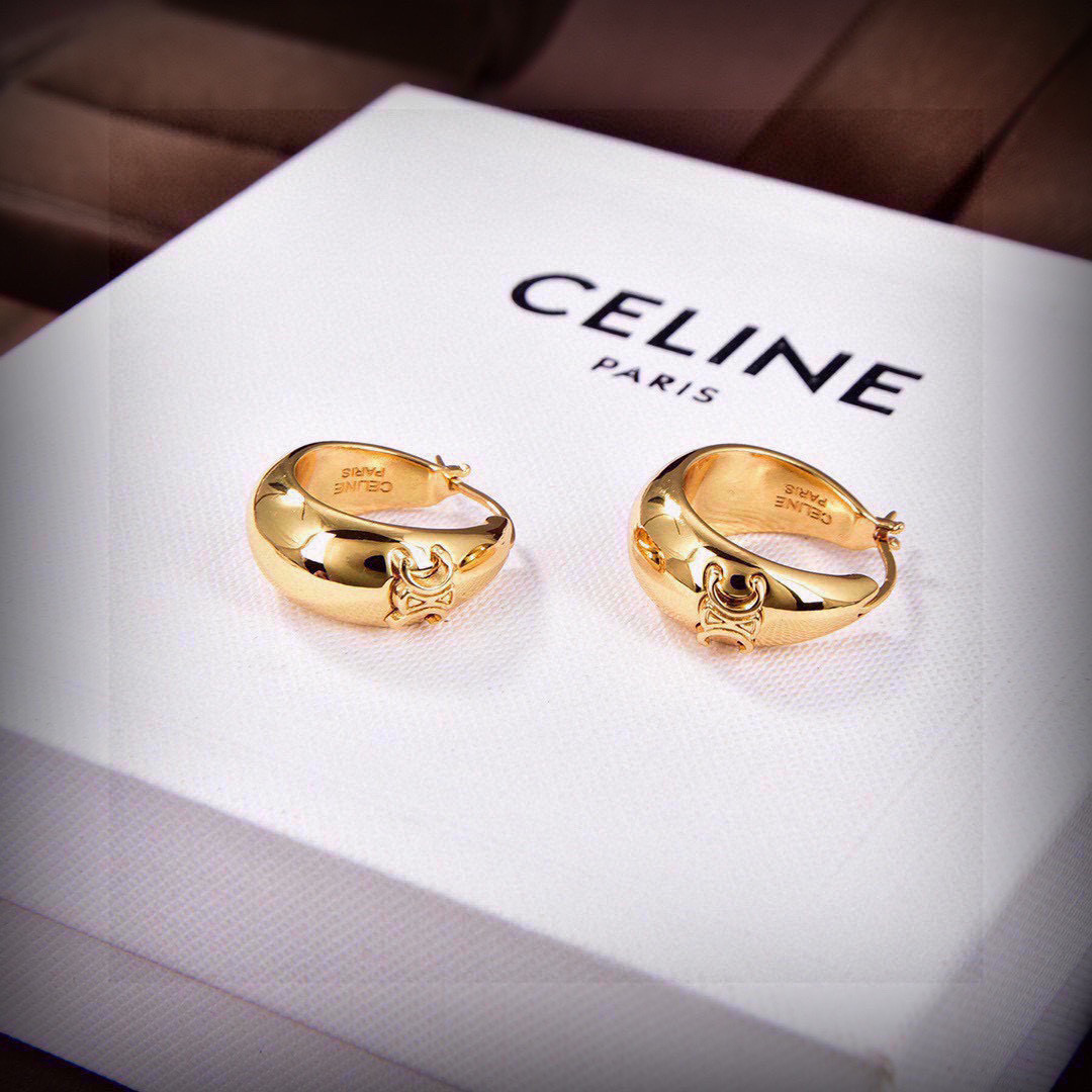 [TOP] CELINE Earrings- Gold