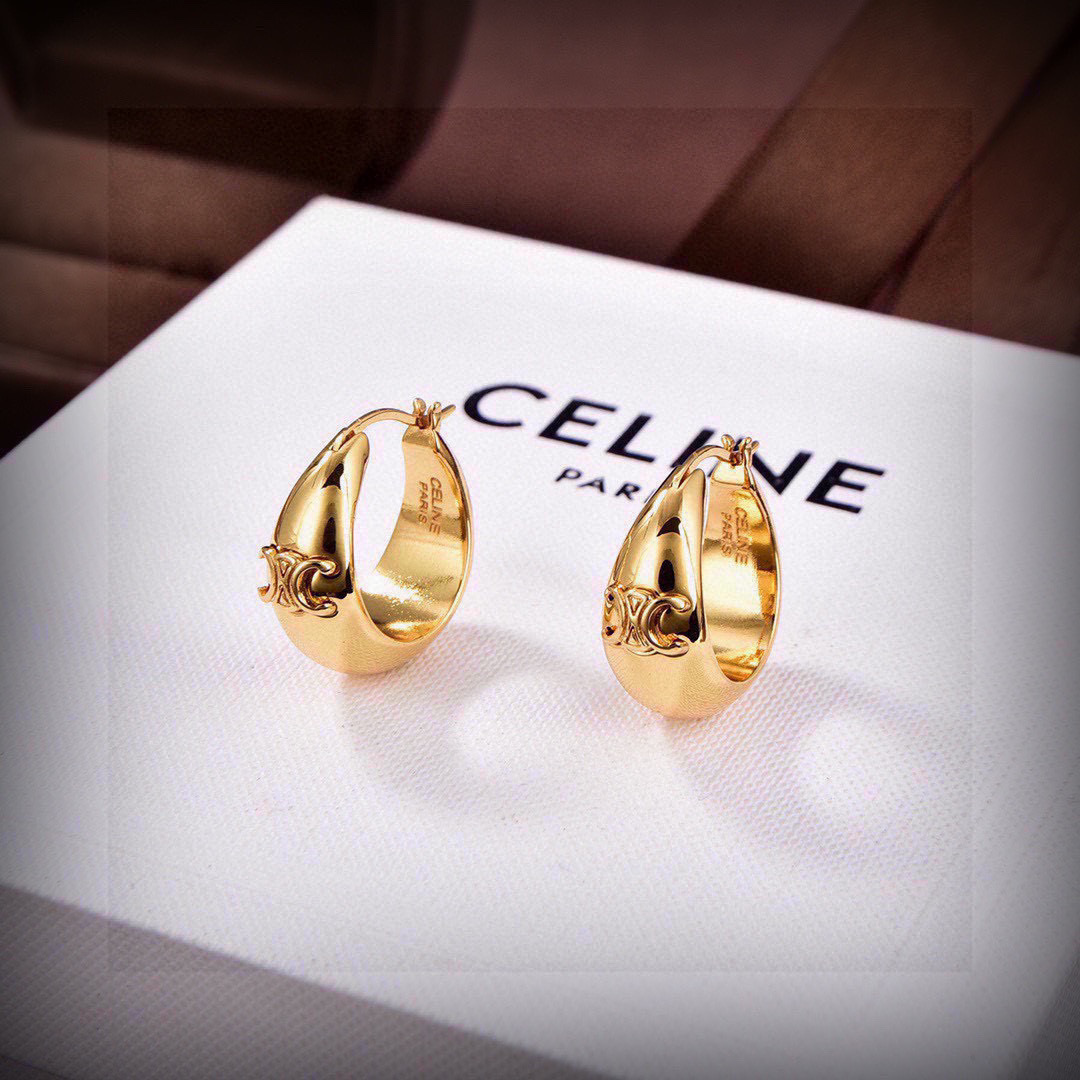 [TOP] CELINE Earrings- Gold