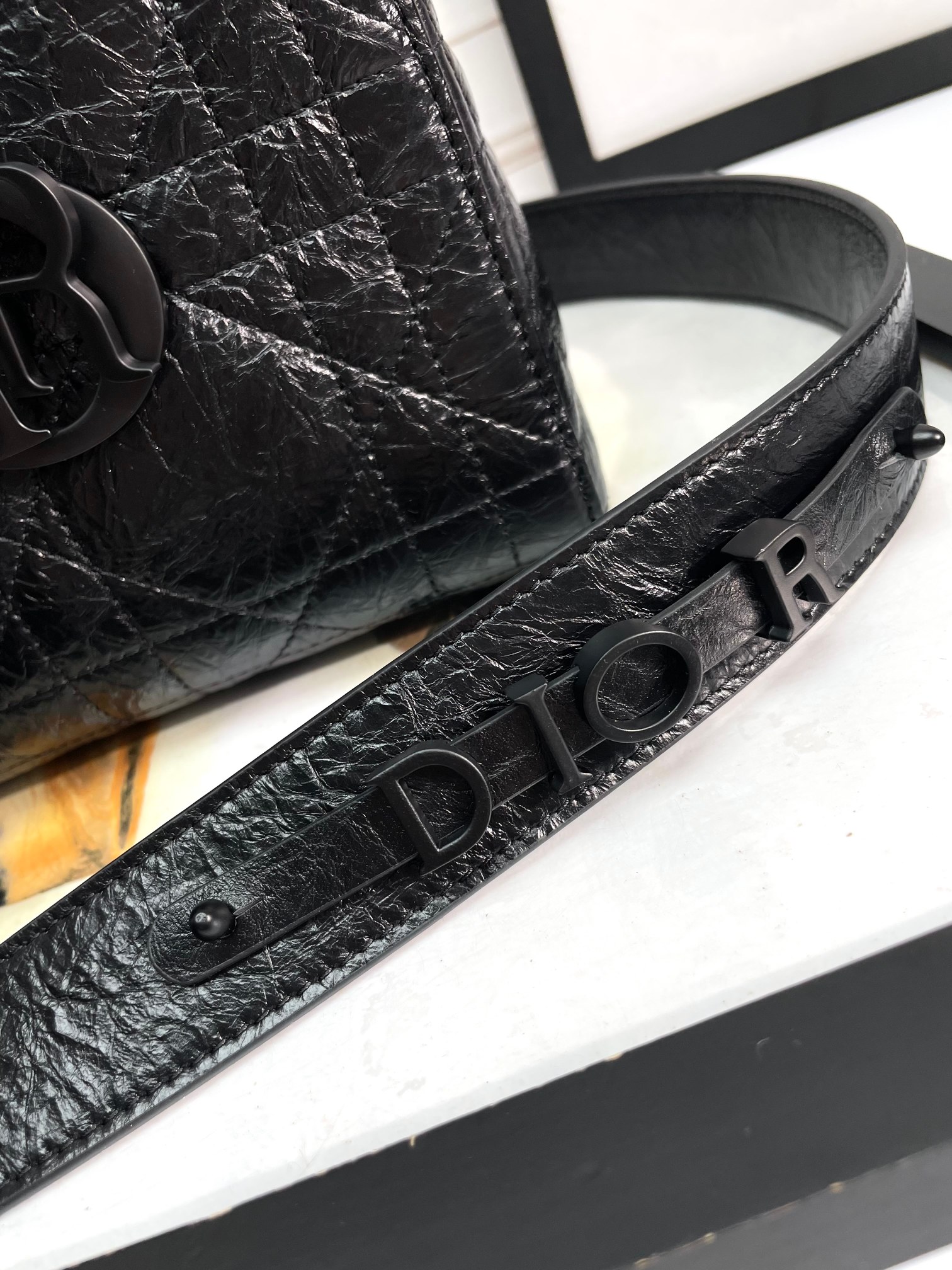 [TOP] Christian Dior Lady D-Joy Bag 26 x 15 x 8 cm  - Black