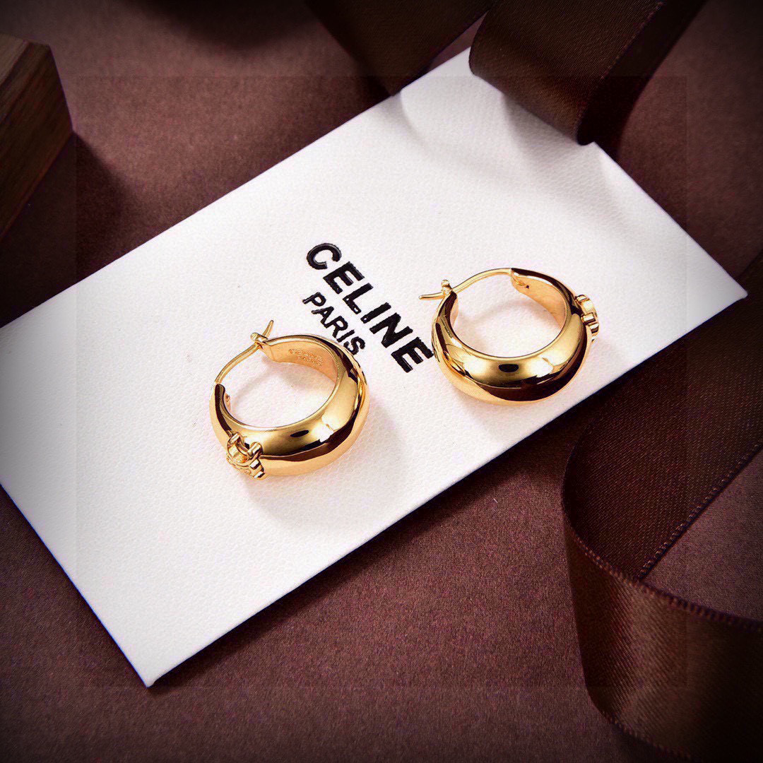 [TOP] CELINE Earrings- Gold