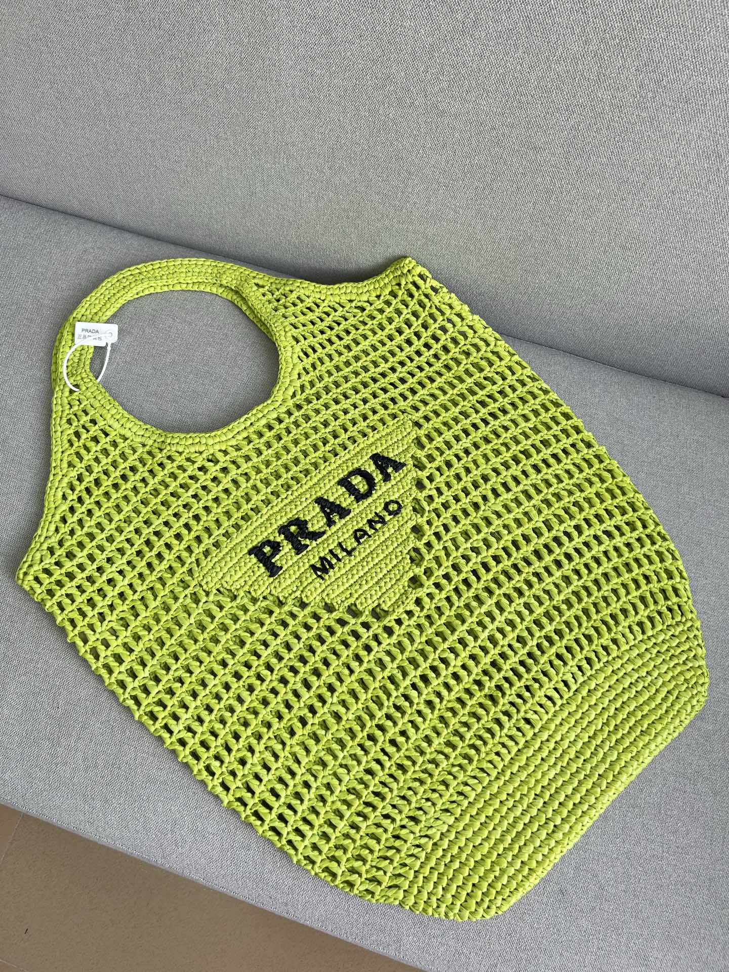 [TOP] PRADA Straw Shopping Bag 39x34cm - 4 Colour