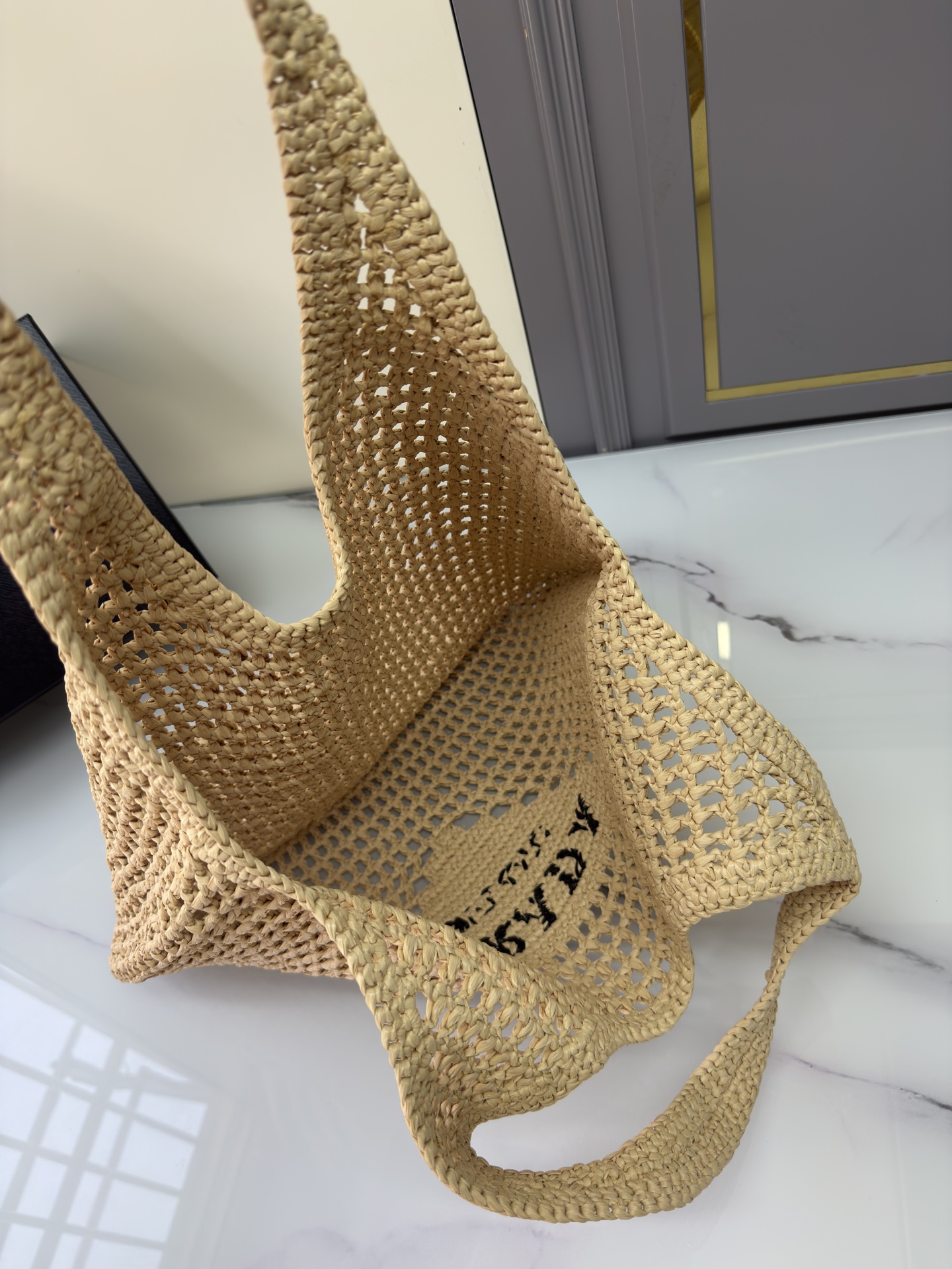 [TOP] PRADA Straw Shopping Bag 39x34cm - 4 Colour