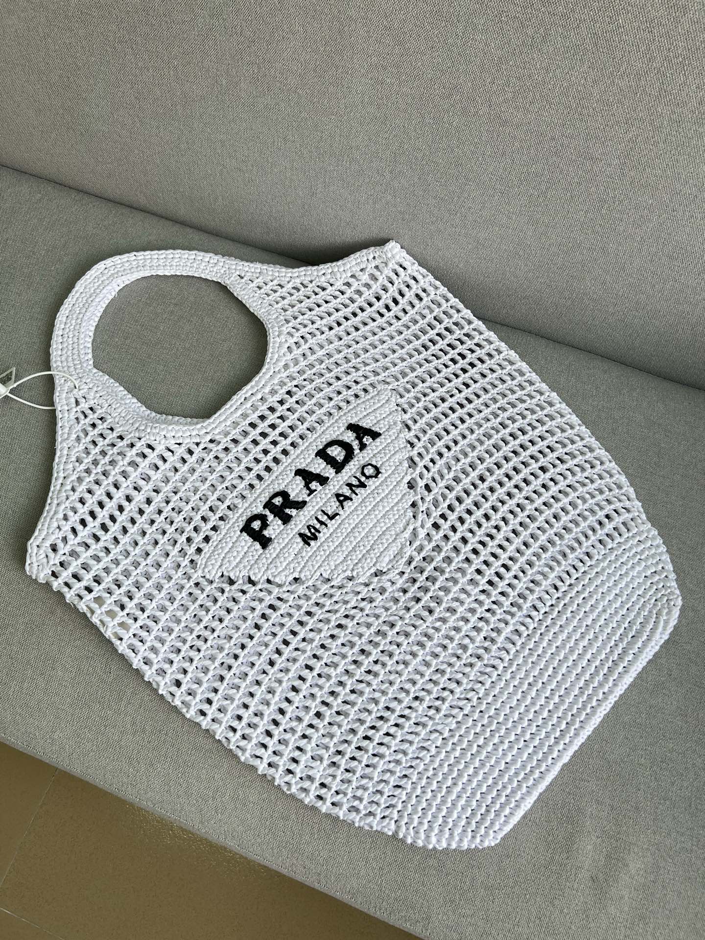 [TOP] PRADA Straw Shopping Bag 39x34cm - 4 Colour