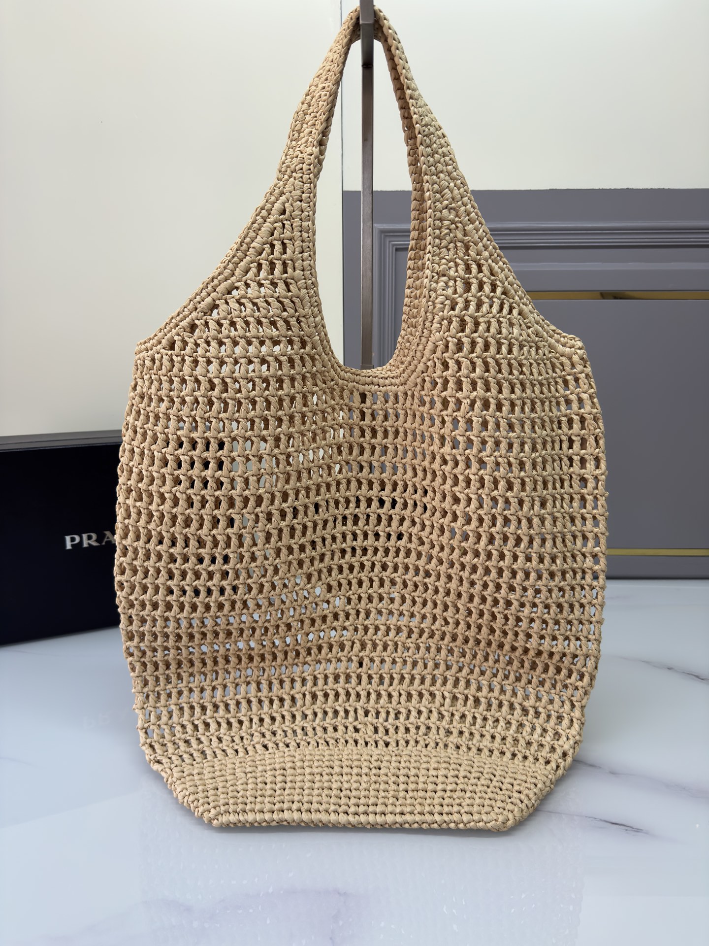 [TOP] PRADA Straw Shopping Bag 39x34cm - 4 Colour