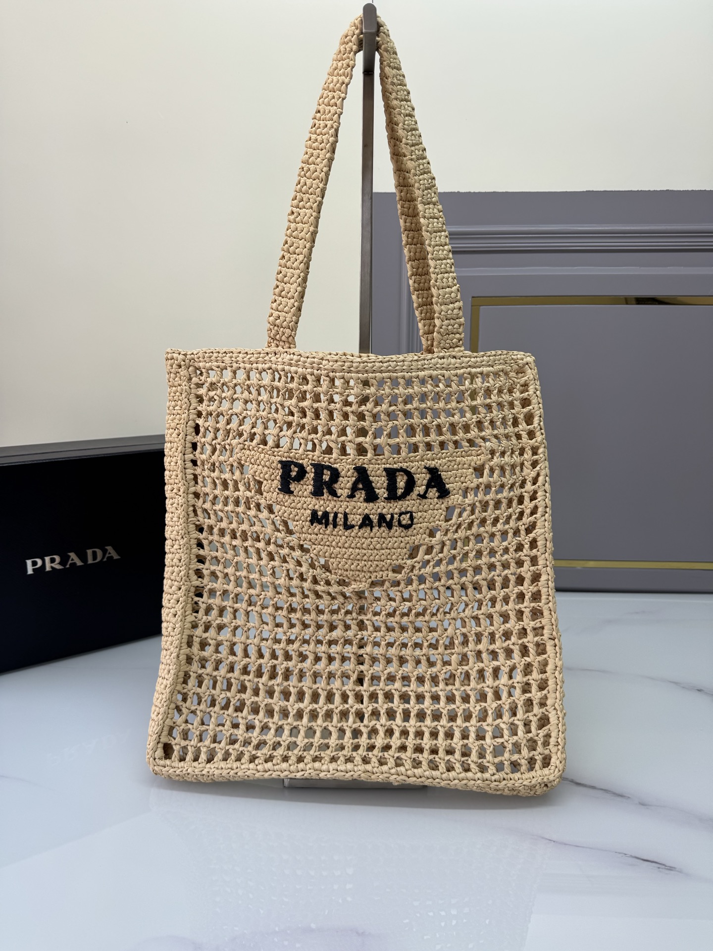 [Top] PRADA Weave Tote Bag 38x36x3cm - 3 Colour