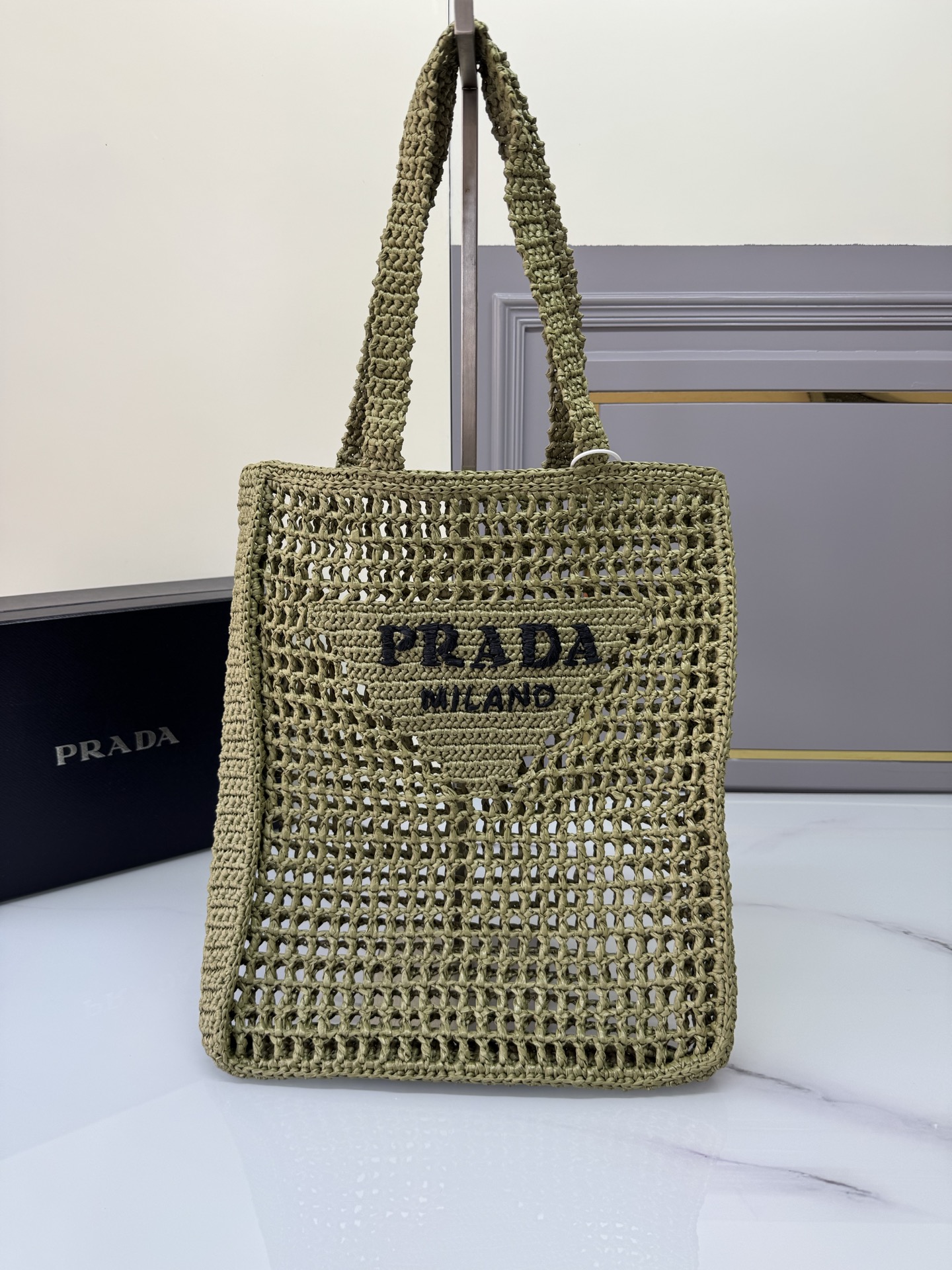 [Top] PRADA Weave Tote Bag 38x36x3cm - 3 Colour