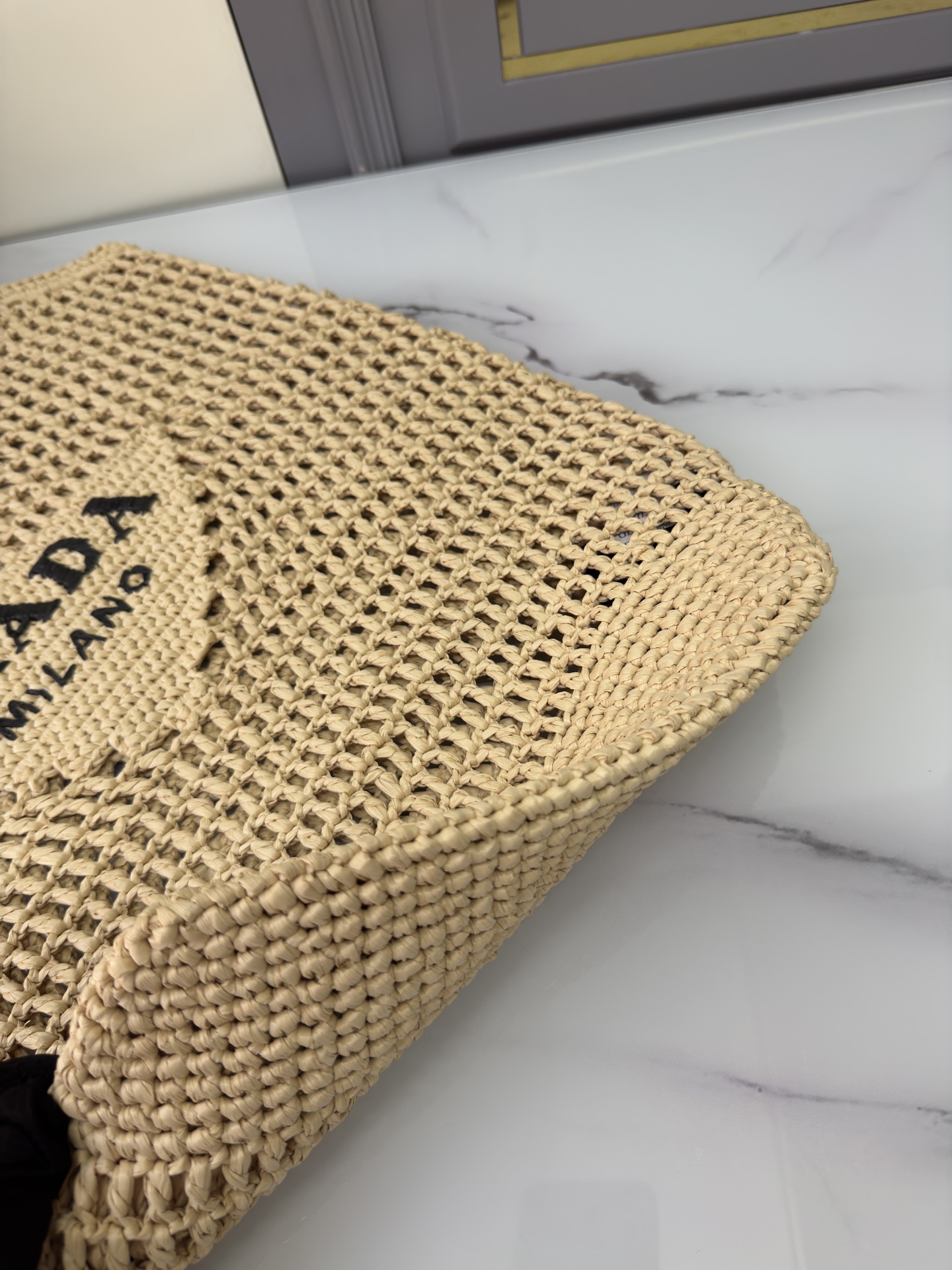 [TOP] PRADA Straw Shopping Bag 39x34cm - 4 Colour