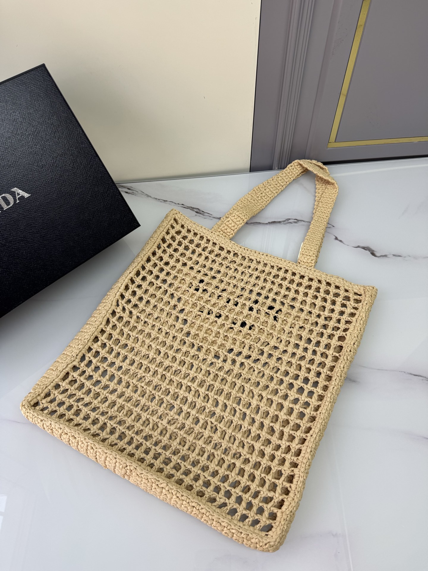 [Top] PRADA Weave Tote Bag 38x36x3cm - 3 Colour