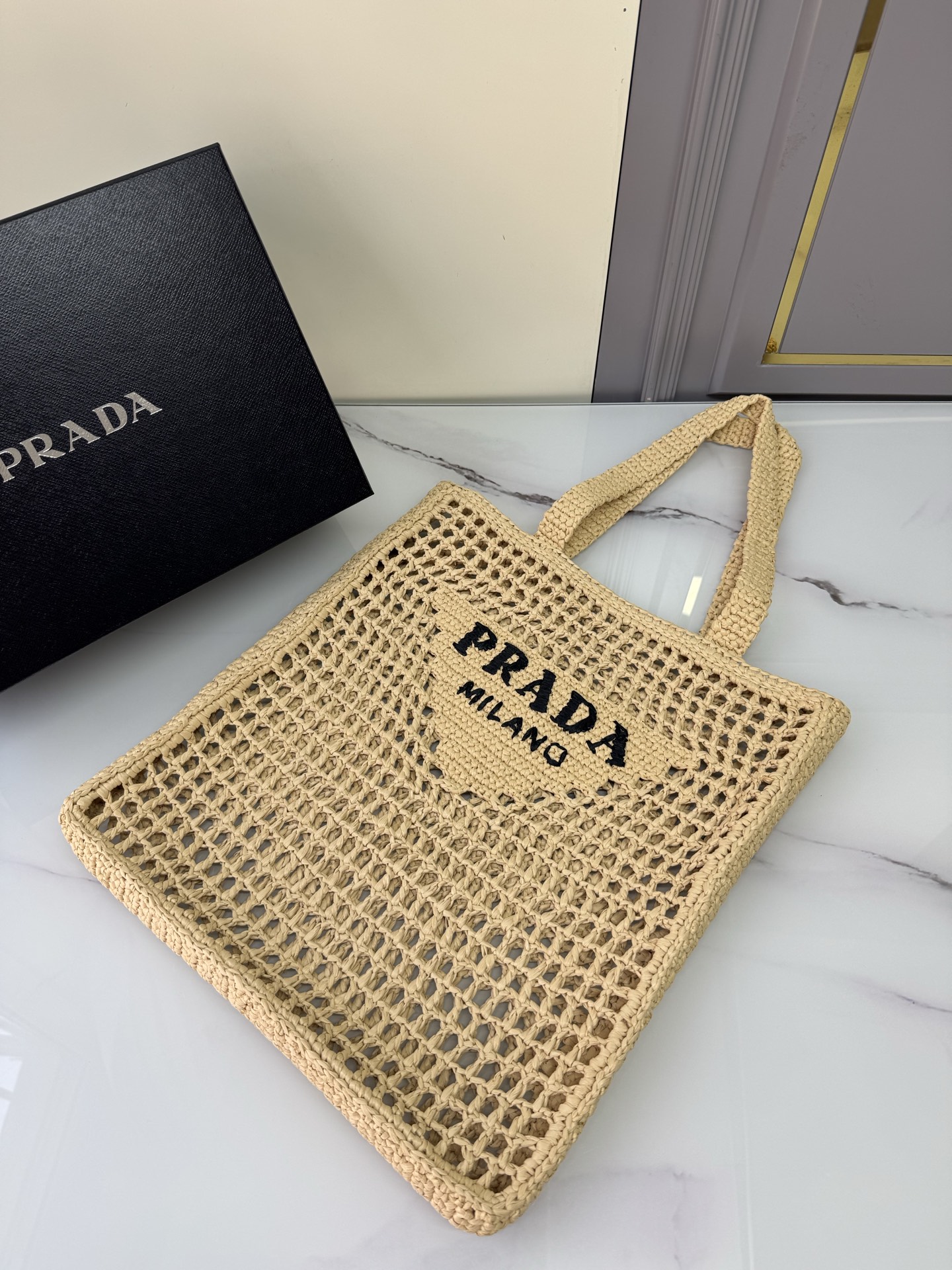 [Top] PRADA Weave Tote Bag 38x36x3cm - 3 Colour