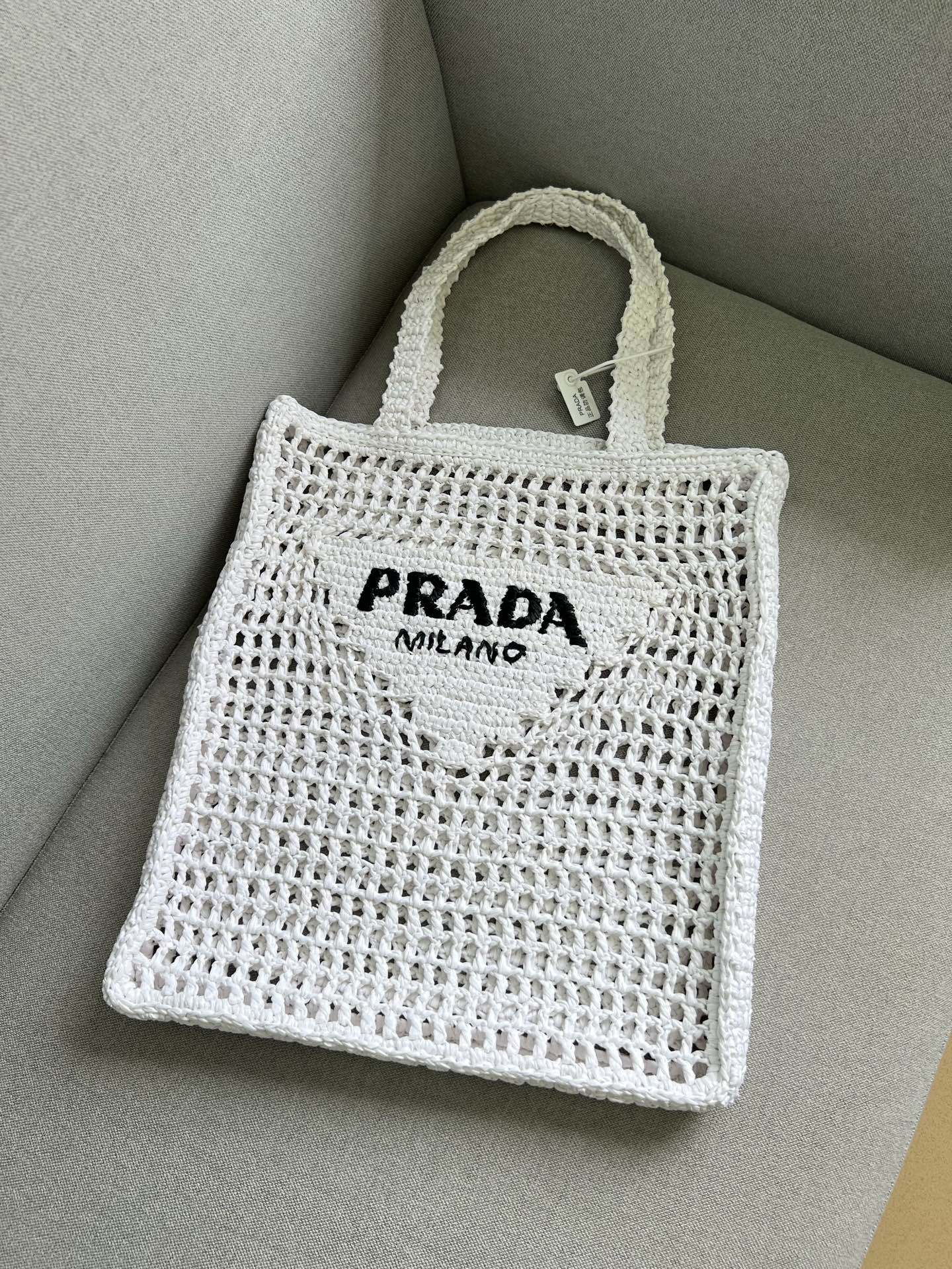 [Top] PRADA Weave Tote Bag 38x36x3cm - 3 Colour