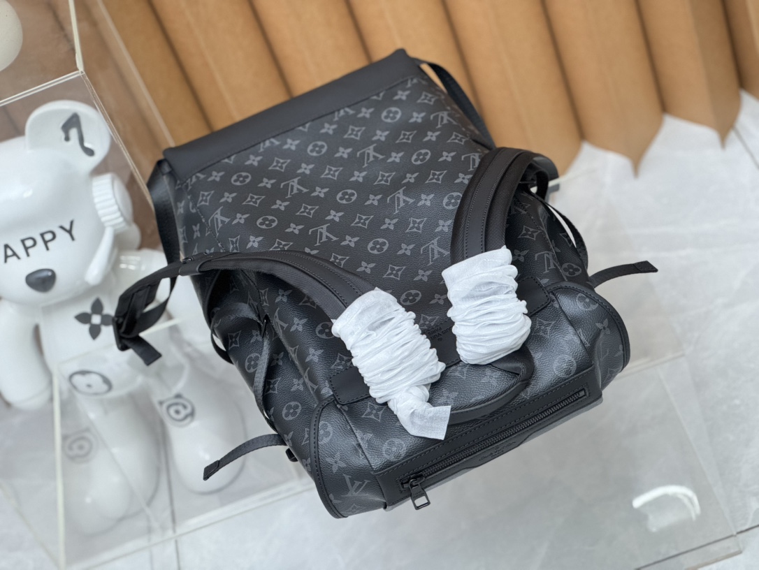 [TOP] Louis Vuitton LV Getaway Backpack Monogram Eclipse Canvas 29x50x15cm - Black