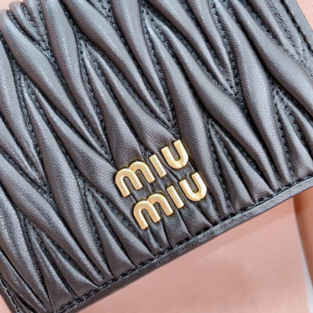 [TOP] Miu Miu Lambskin Matelasse Pocket Wallet 11.5x8cm - 5 Color - 711 Luxury