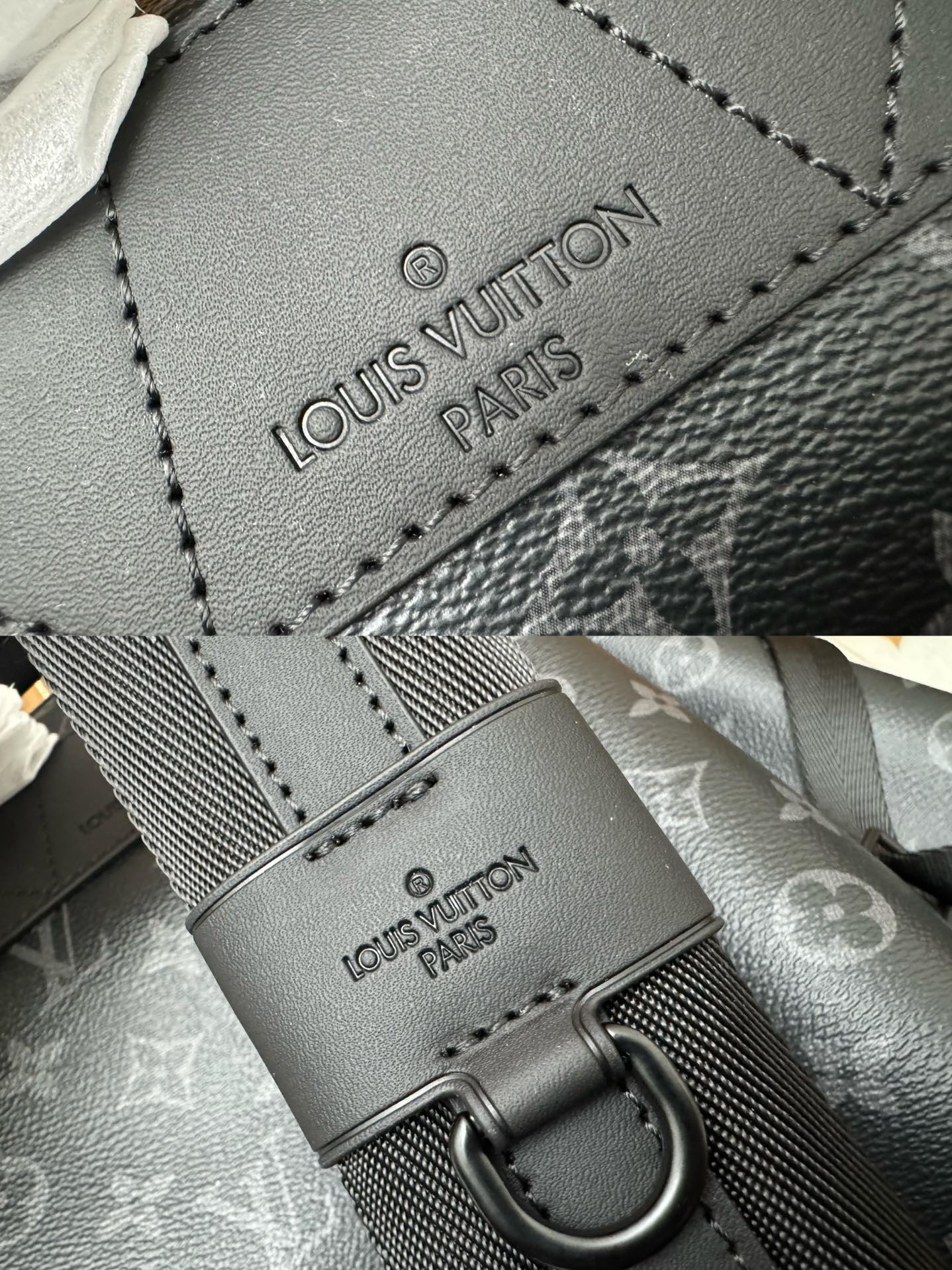 [TOP] Louis Vuitton LV Getaway Backpack Monogram Eclipse Canvas 29x50x15cm - Black