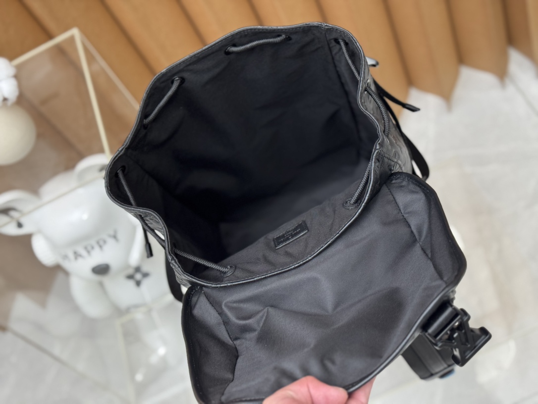 [TOP] Louis Vuitton LV Getaway Backpack Monogram Shadow Calfskin 29x50x15cm - Black