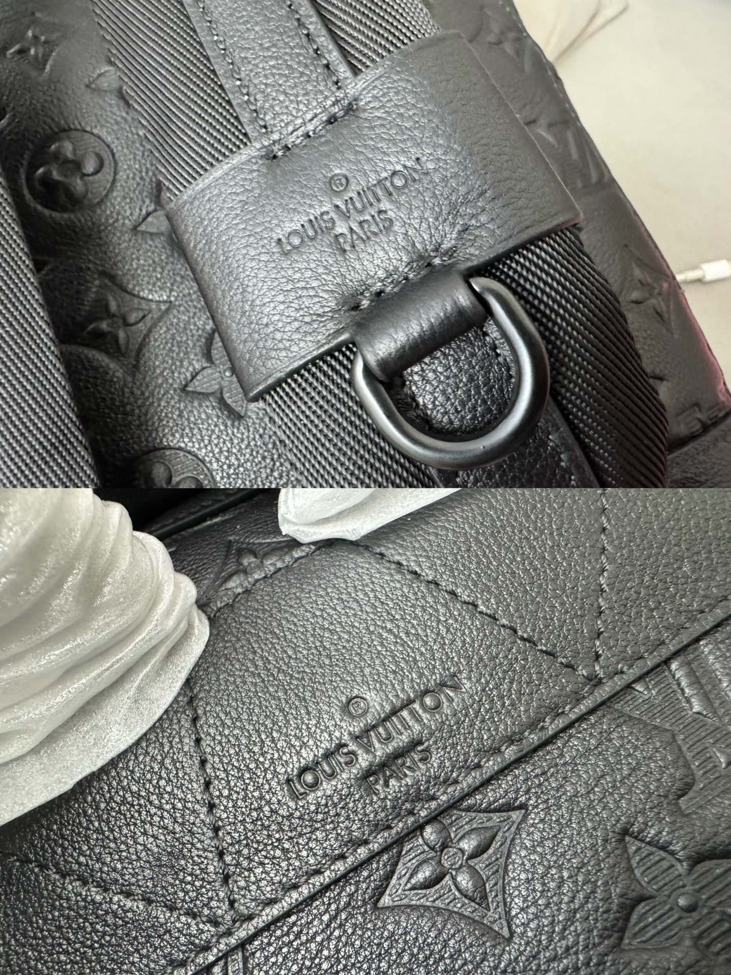 [TOP] Louis Vuitton LV Getaway Backpack Monogram Shadow Calfskin 29x50x15cm - Black