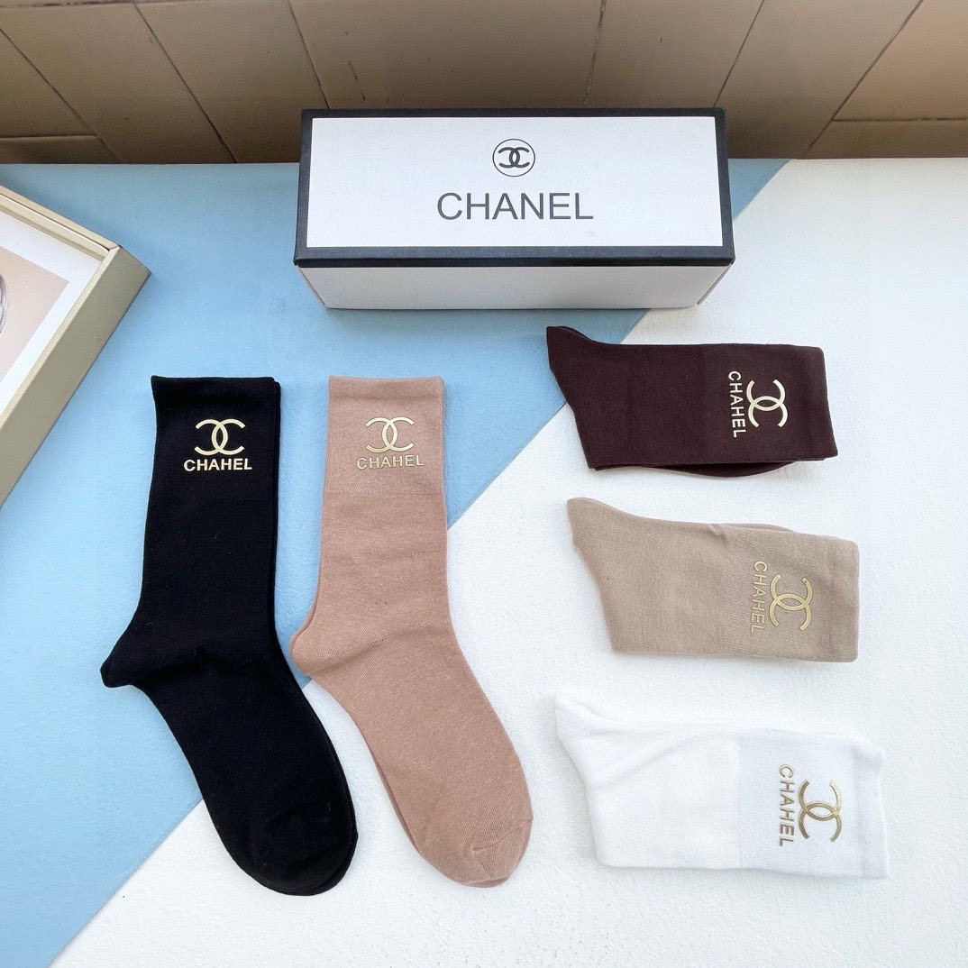 [TOP] CHANEL Socks - 5 Pieces as a Set