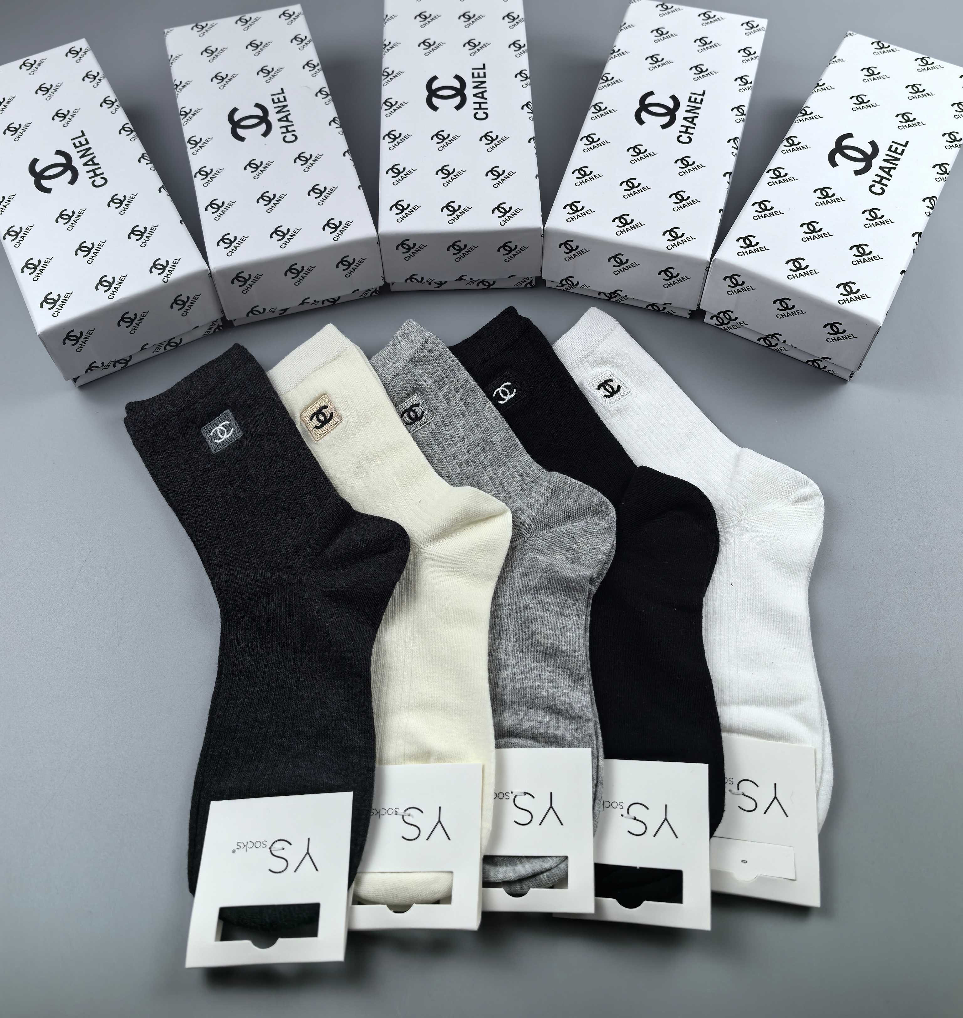 [TOP] CHANEL Socks - 5 Pieces as a Set