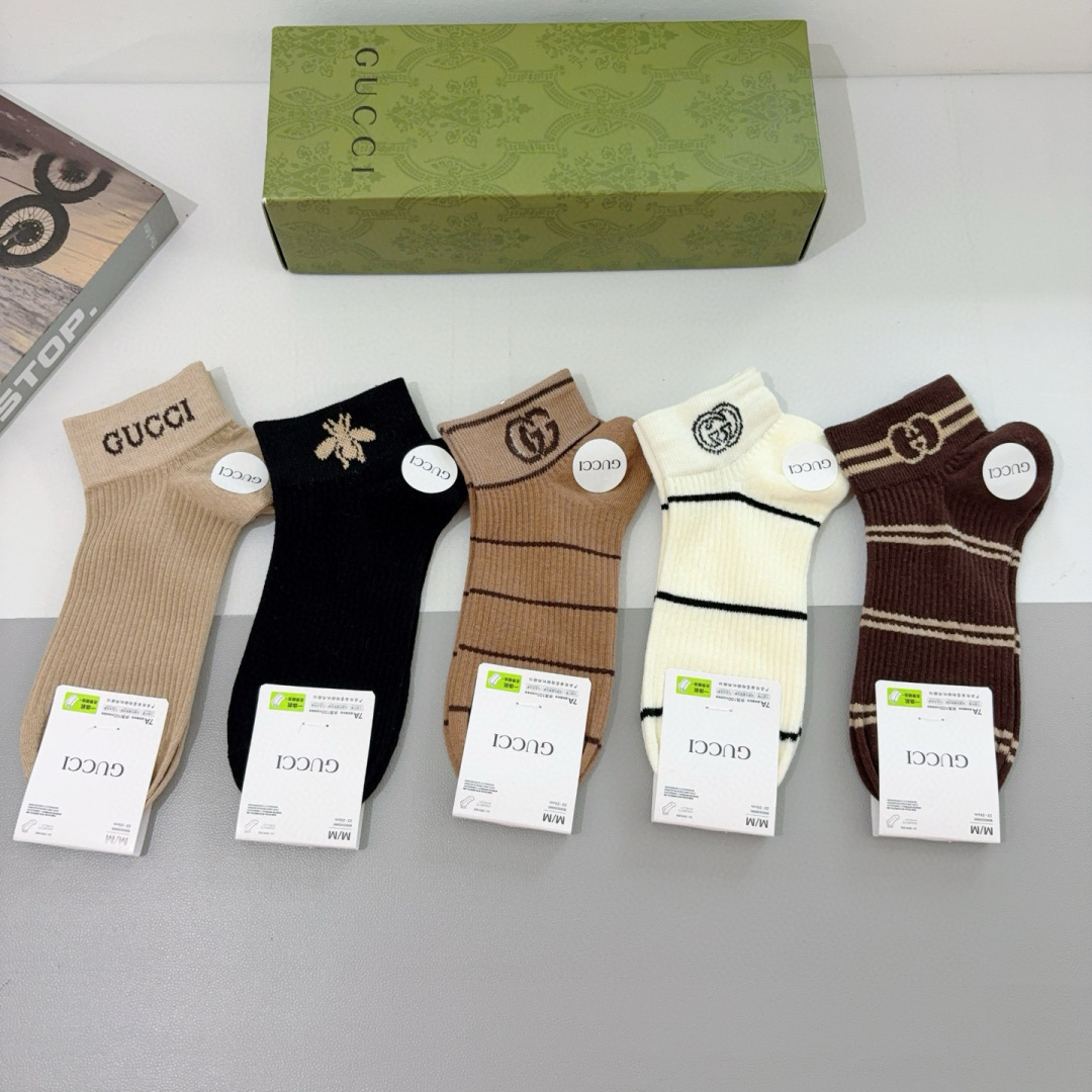 [TOP] GUCCI Socks - 5 Pieces as a Set