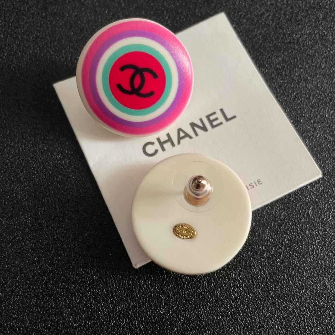 [TOP] CHANEL  Earrings- Pink