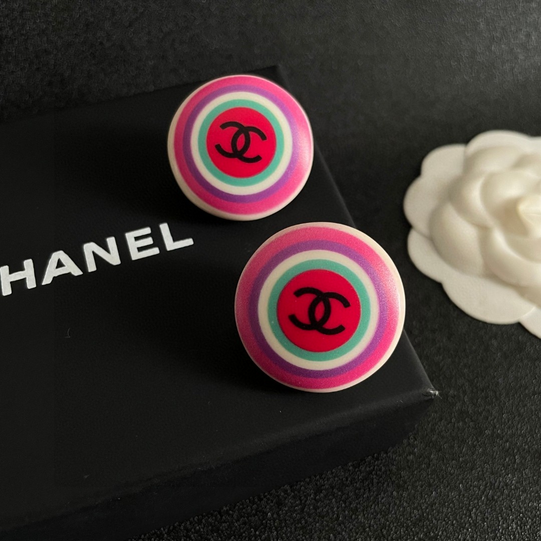 [TOP] CHANEL  Earrings- Pink