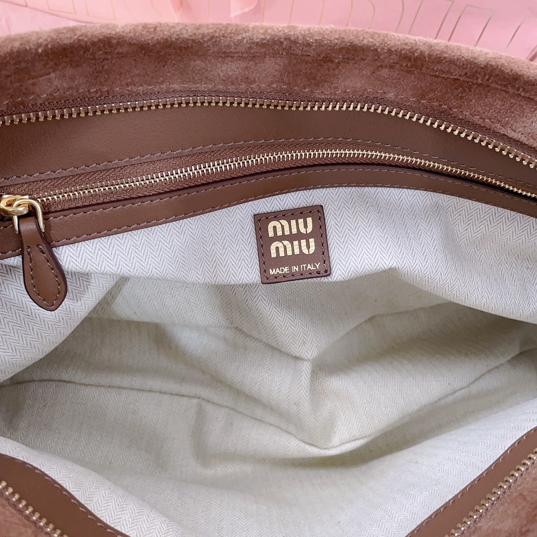 [TOP] Miu Miu Aventure Handbags Suede Leather 33X19X5CM/ 40X24X7CM - 2 Colour