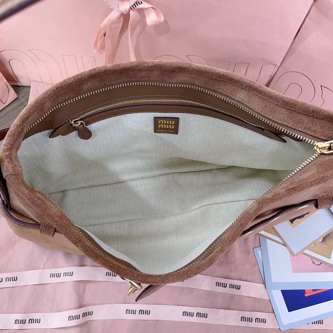 [TOP] Miu Miu Aventure Handbags Suede Leather 33X19X5CM/ 40X24X7CM - 2 Colour