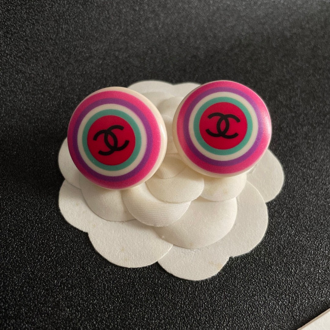 [TOP] CHANEL  Earrings- Pink