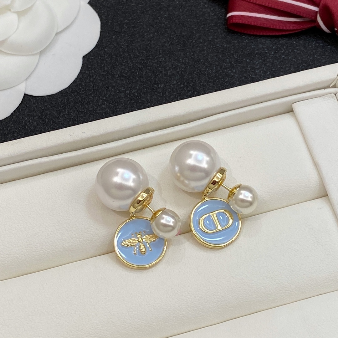 [TOP] Christian Dior Earrings -Blue