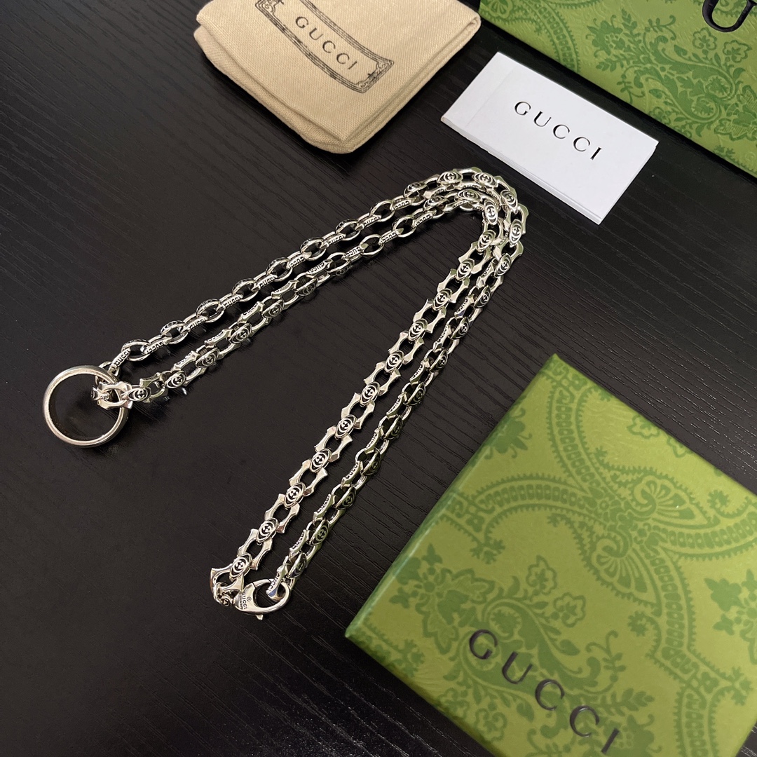 [TOP] GUCCI  Necklace - Sliver