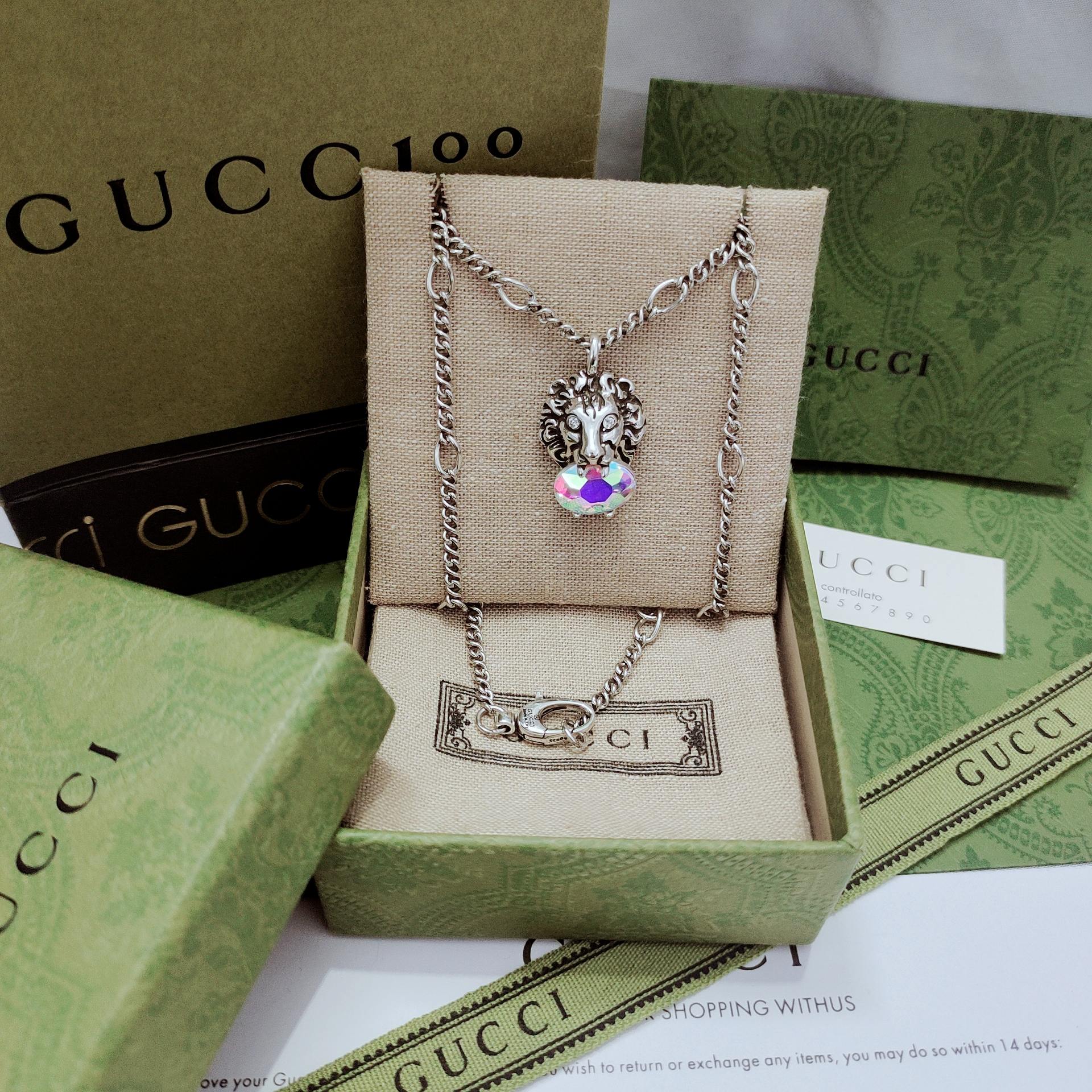 [TOP] GUCCI  Necklace - Sliver