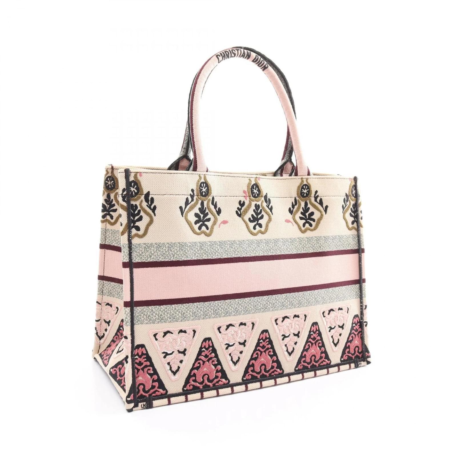 [TOP] Christian Dior  Book Tote Bag - 3 Sizes - Beige and Pink