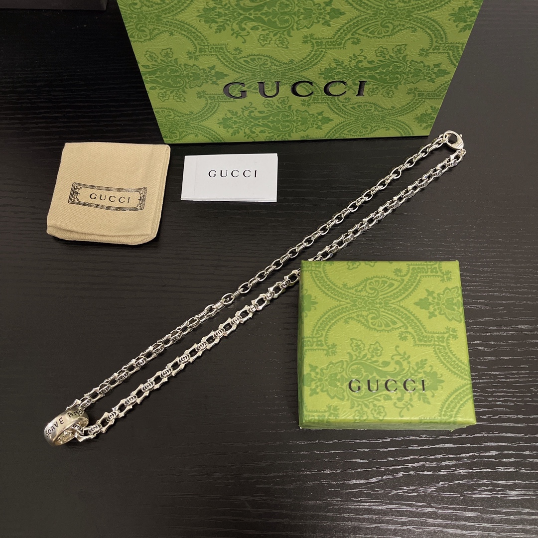 [TOP] GUCCI  Necklace - Sliver